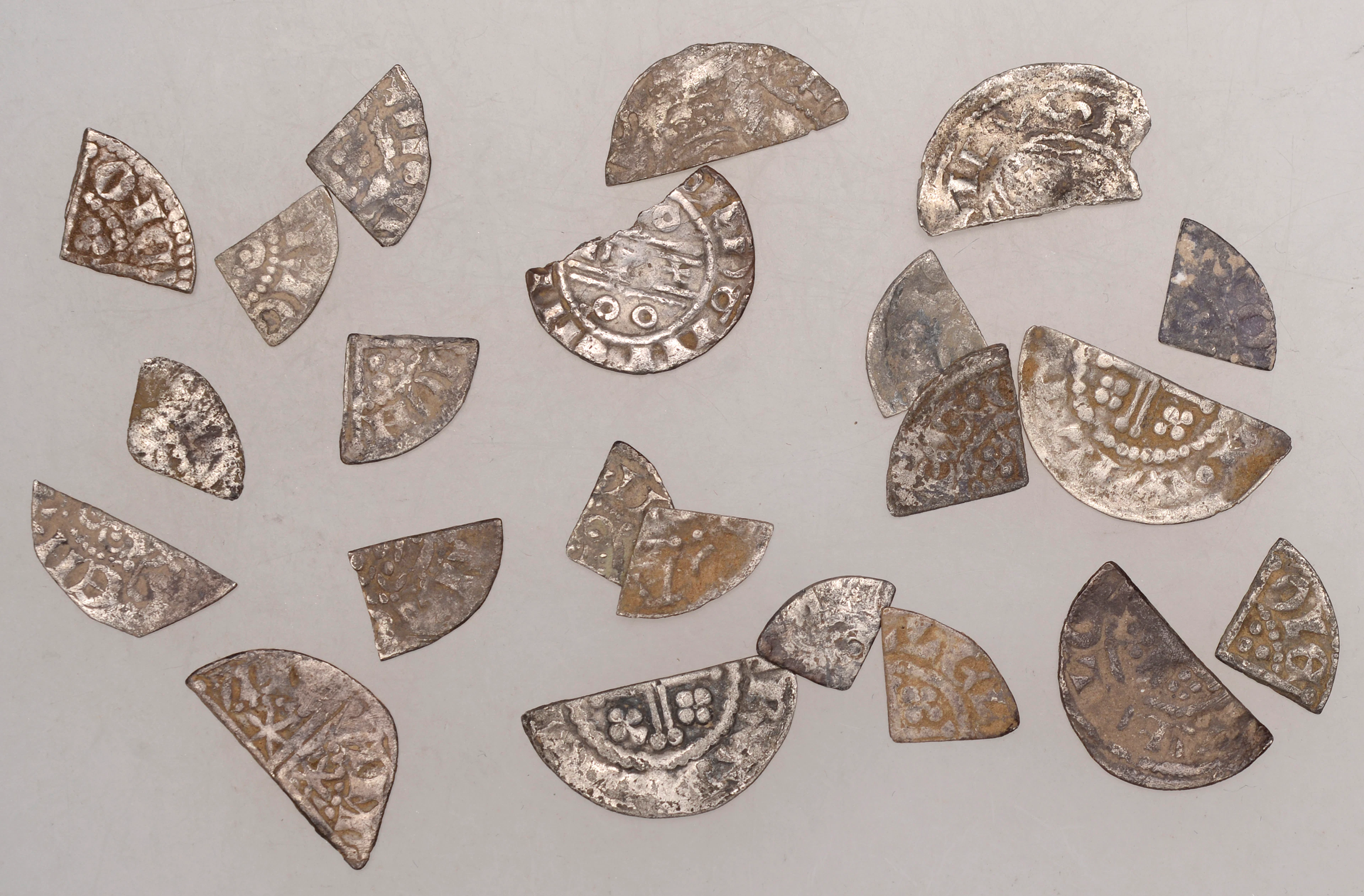 Henry I, Cut Halfpence (3), Paxs type [BMC III], [––]rd on lvn ?[–]