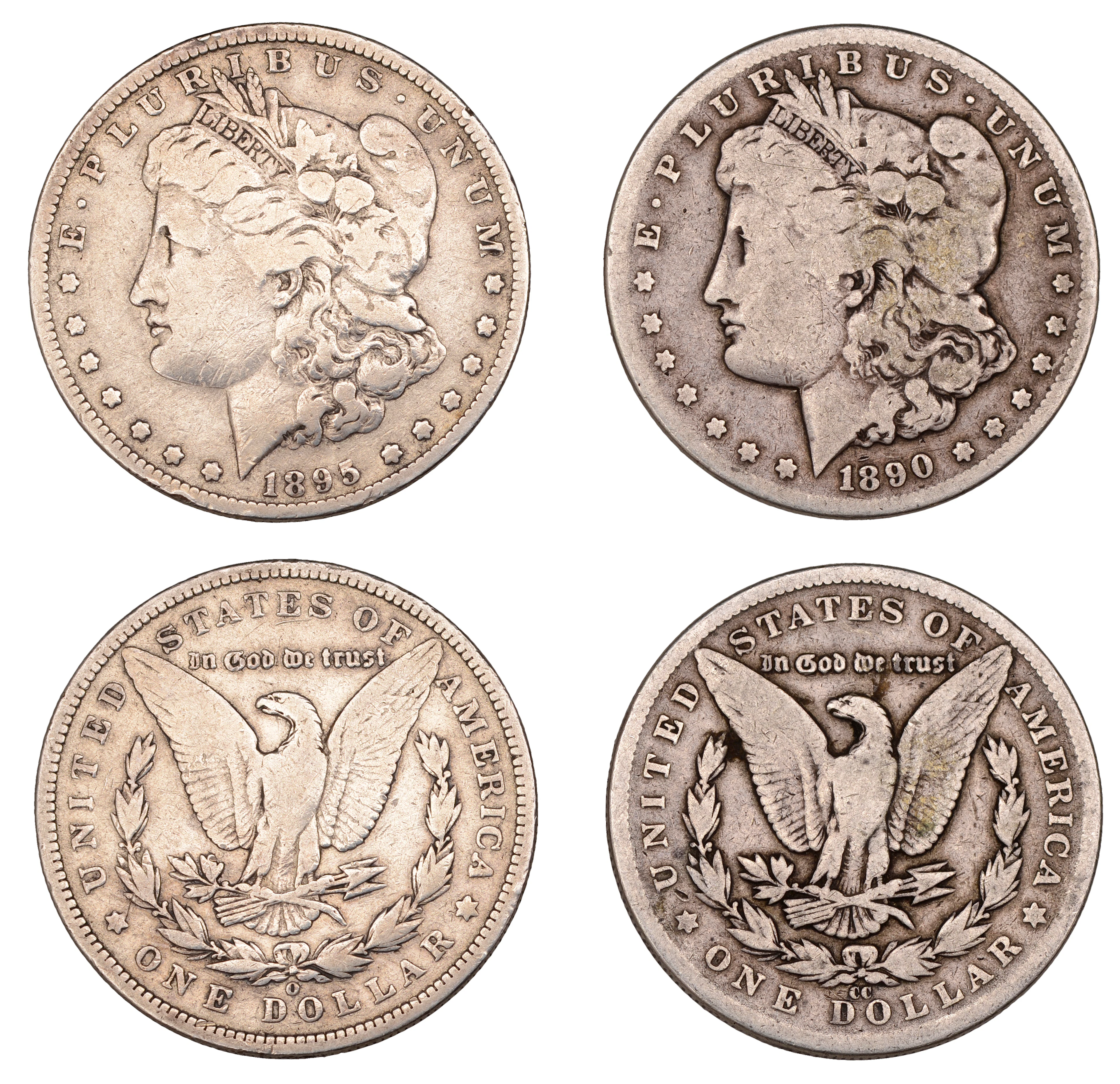 United States of America, Dollars (2), 1890cc, Carson City, 1895o