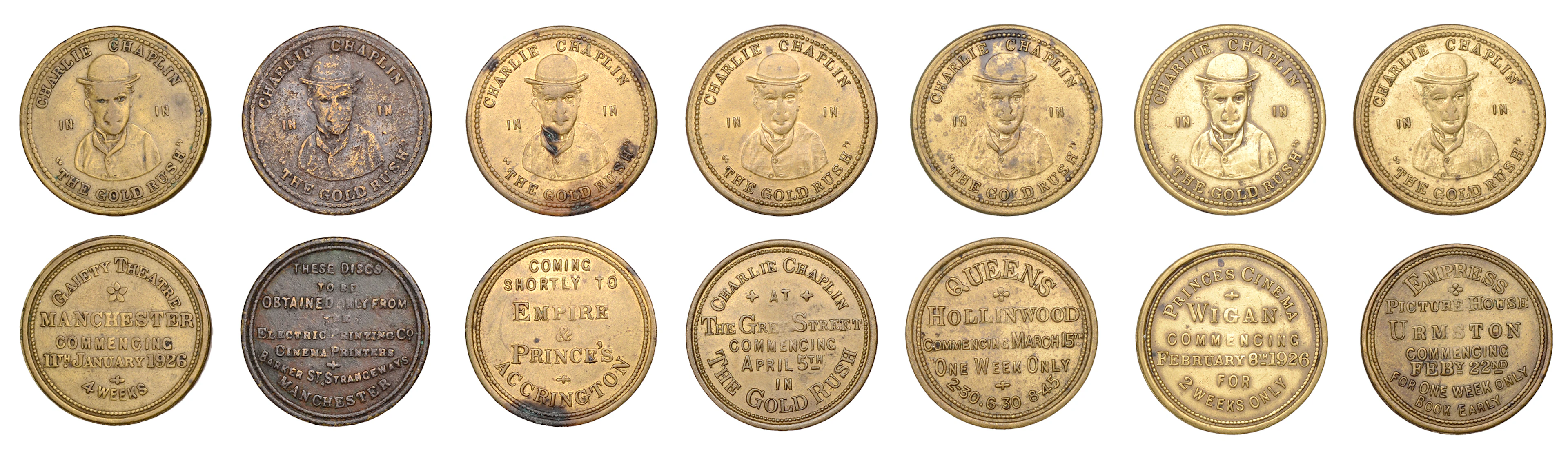 Miscellaneous Tokens and Checks, Charlie Chaplin, ‘The Gold Rush’
