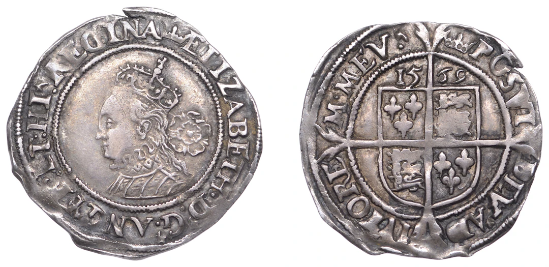 Elizabeth I (1558-1603), Third issue, Sixpence, 1569 (6 and 9 broken)