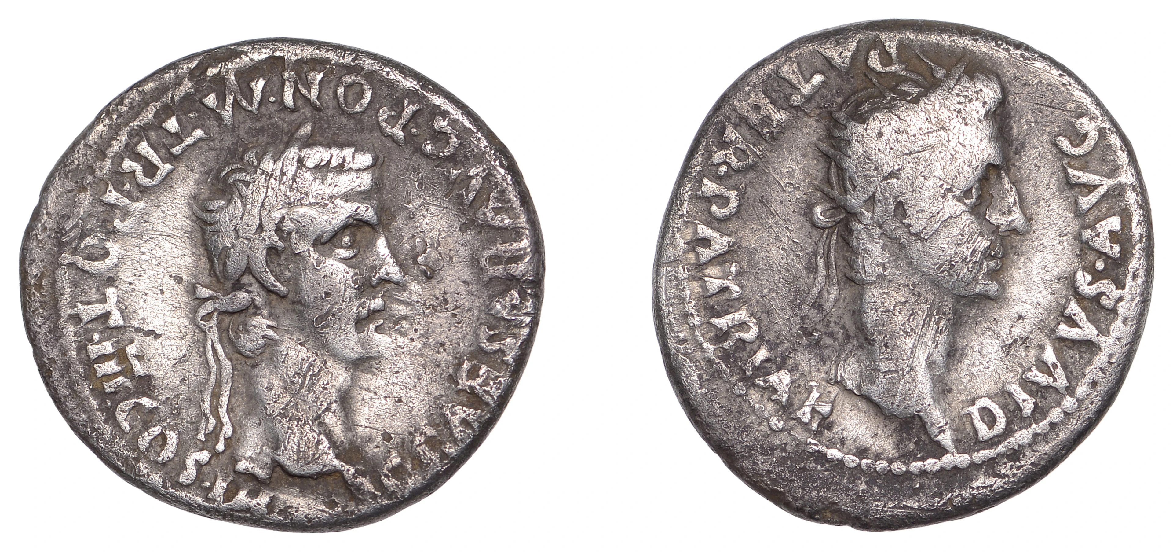 Caligula [Gaius] (37-41), Denarius, 40, laureate head right, c caesar
