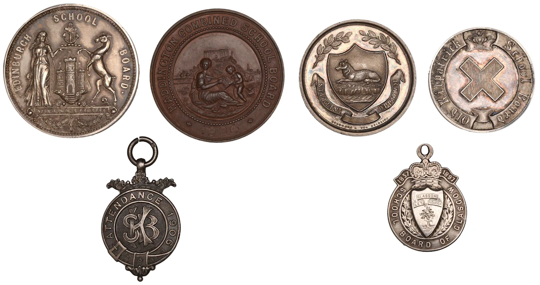 Great Britain, SCOTLAND, Edinburgh School Board, a silver award medal
