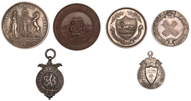 Great Britain, SCOTLAND, Edinburgh School Board, a silver award medal
