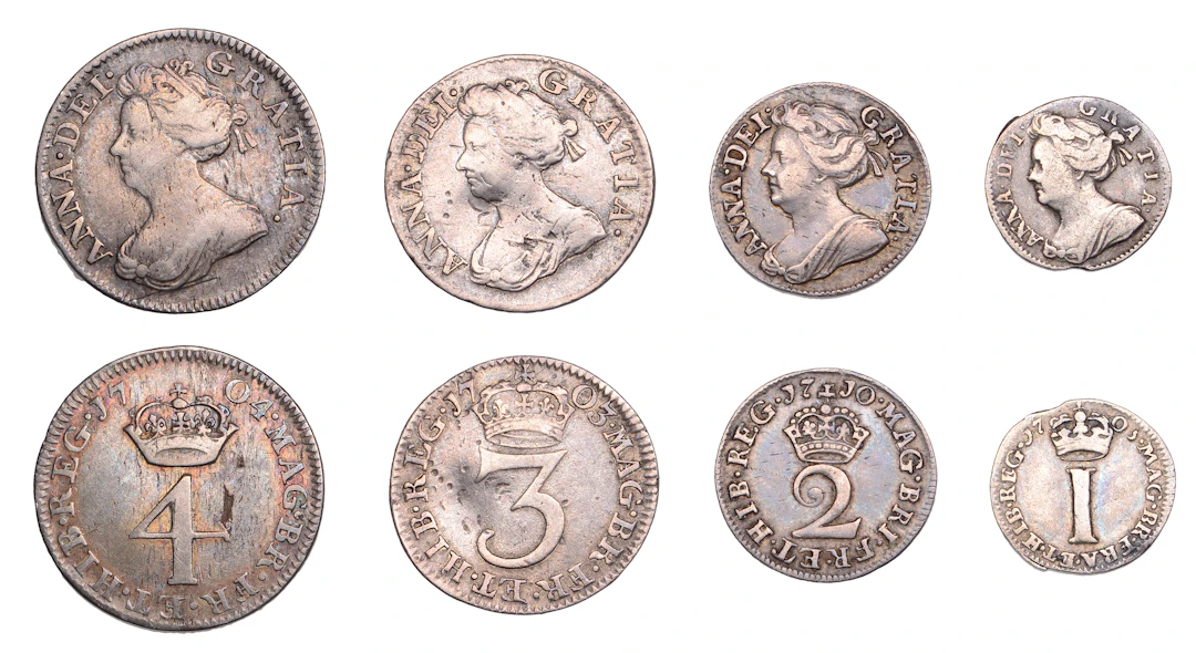 Anne (1702-1714), Maundy ‘Set’, mixed dates, Fourpence, 1704, Threepence