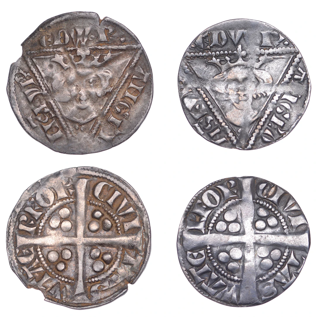 Ireland, Edward I, Pennies (2), both Waterford, class 1b, 1.36g/7h