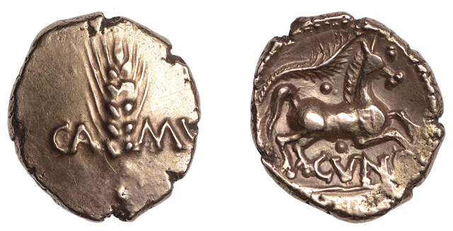 British Iron Age, CATUVELLAUNI and TRINOVANTES, Cunobelin (c. AD 8-41)