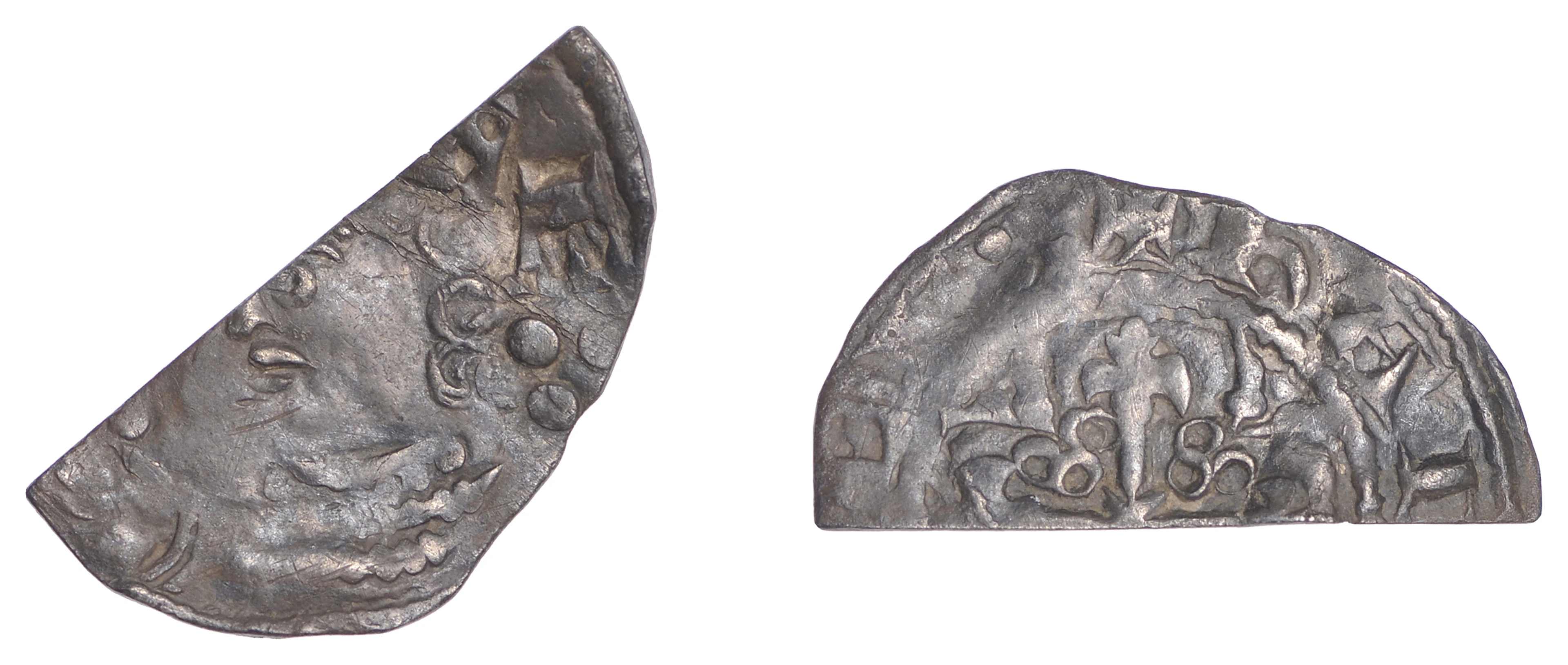Stephen (1135-1154), Cut Halfpenny, Cross and Piles type [BMC VI]