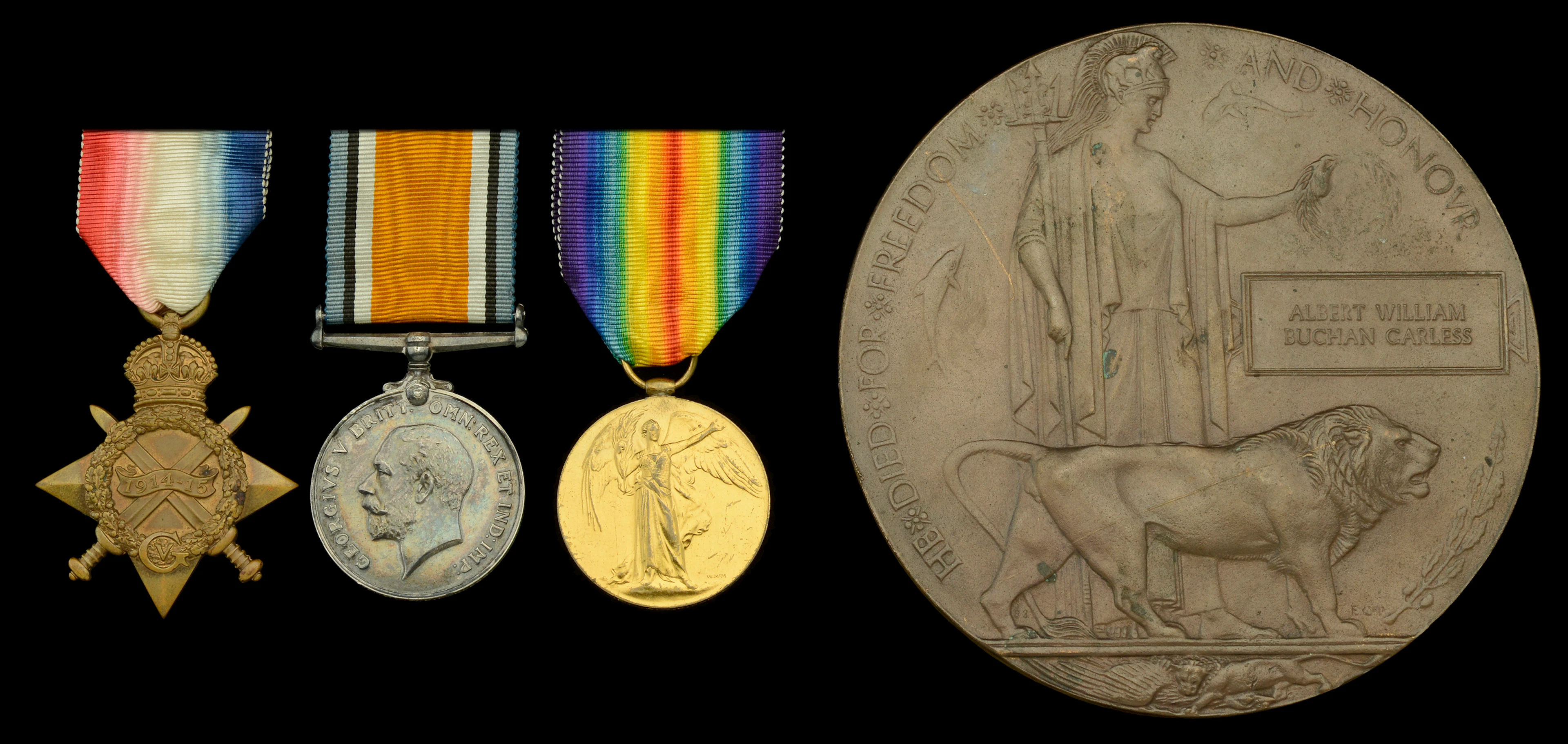 Three: Lieutenant A. W. B. Carless, Middlesex Regiment, who died of