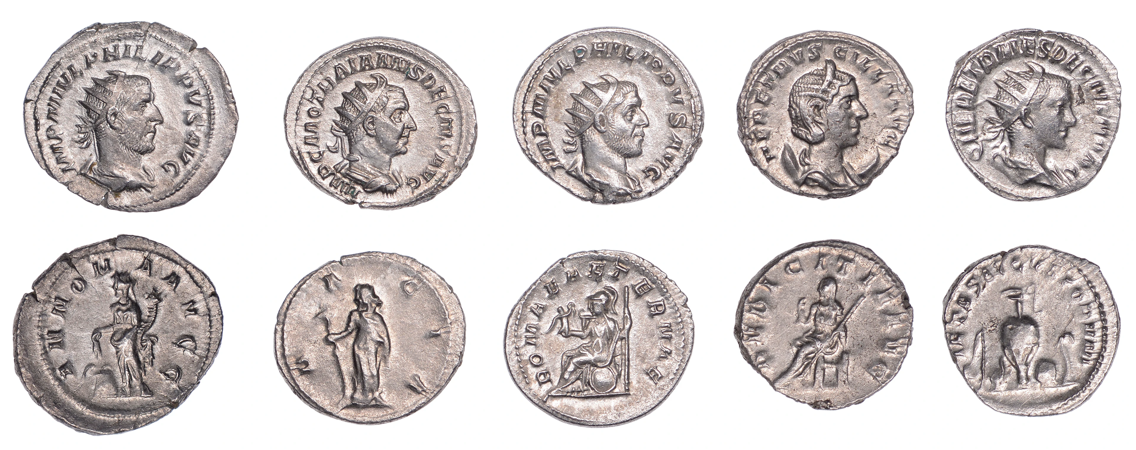 Philip I (244-249), Antoniniani (2), 244-7, radiate, draped and cuirassed