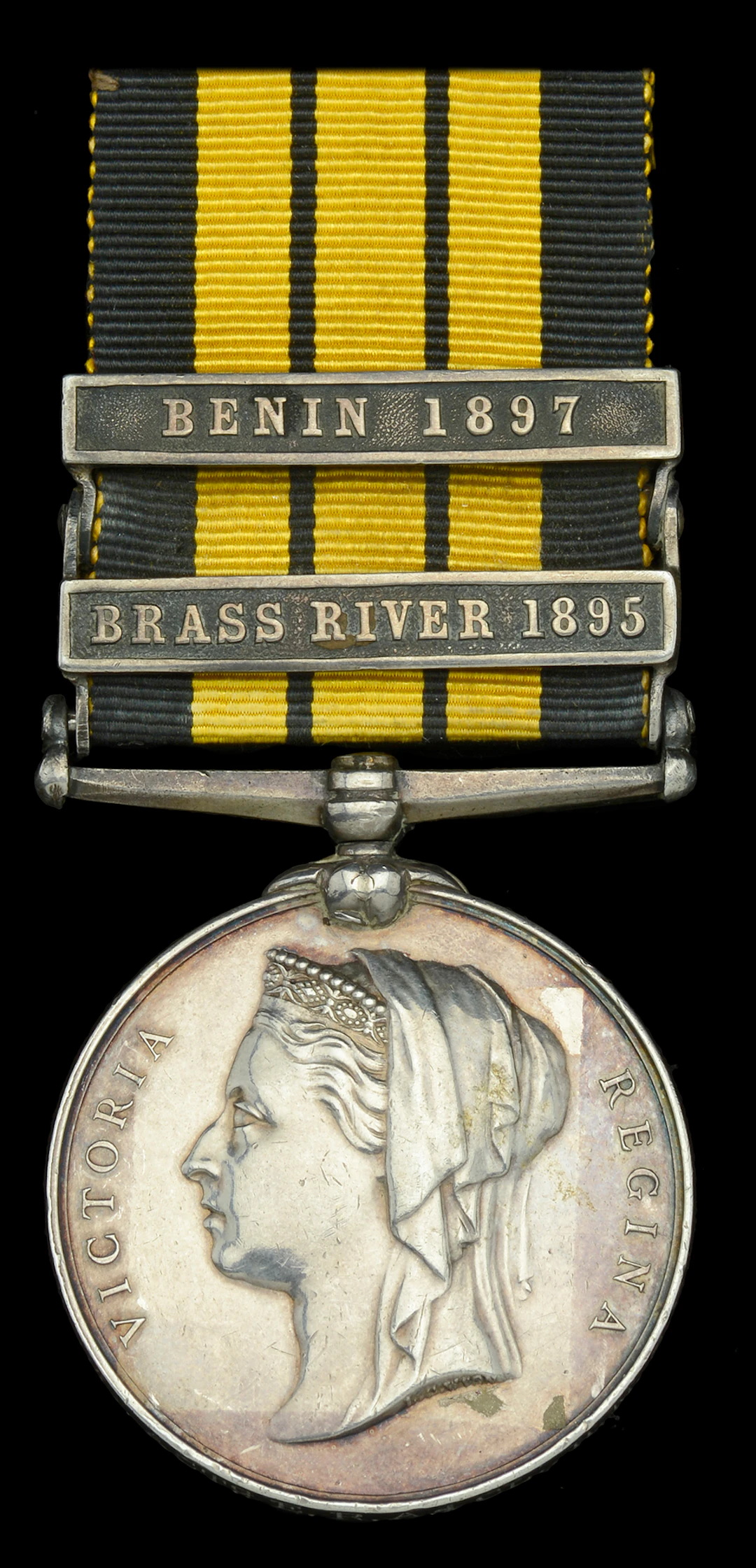 East and West Africa 1887-1900, 2 clasps, Brass River 1895, Benin