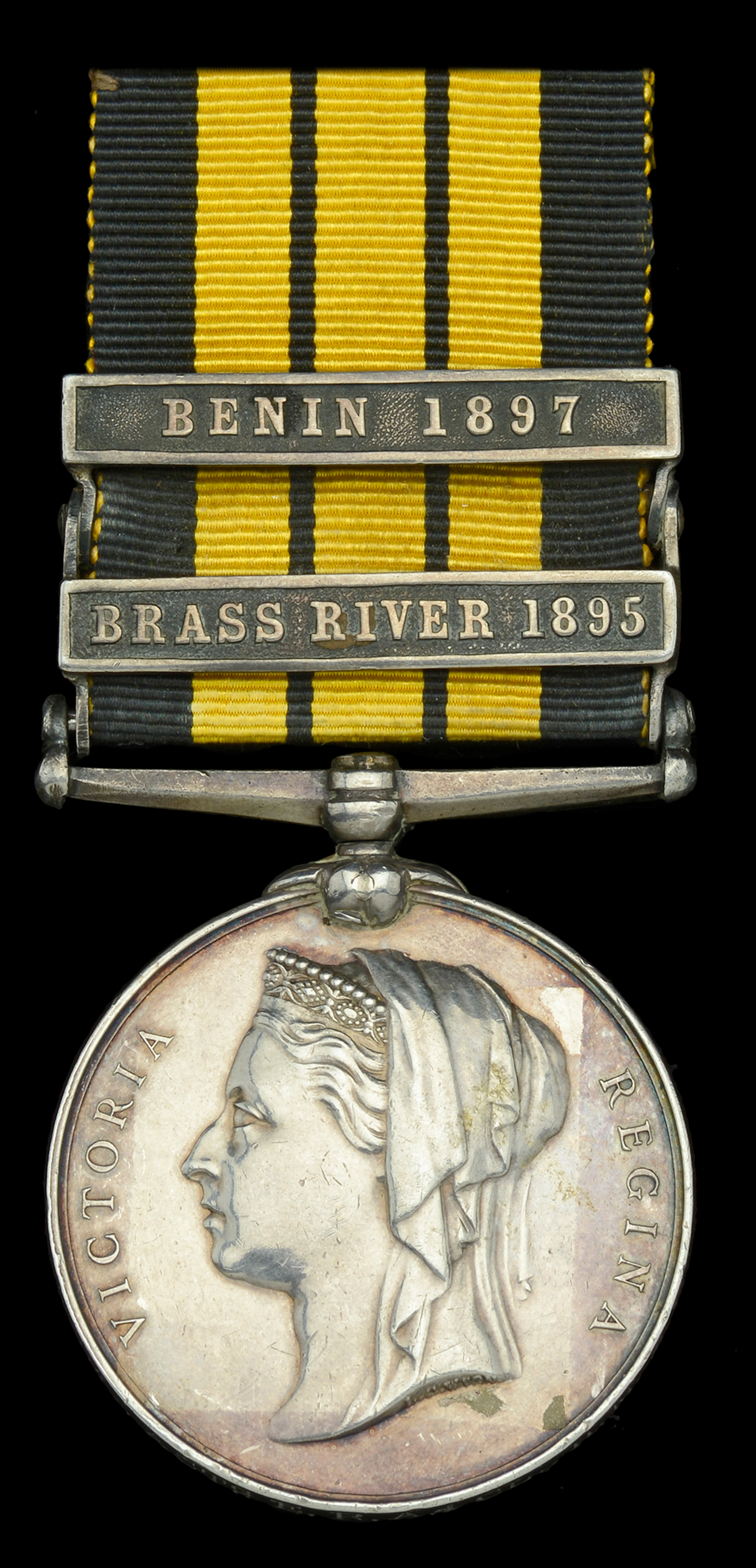 East and West Africa 1887-1900, 2 clasps, Brass River 1895, Benin