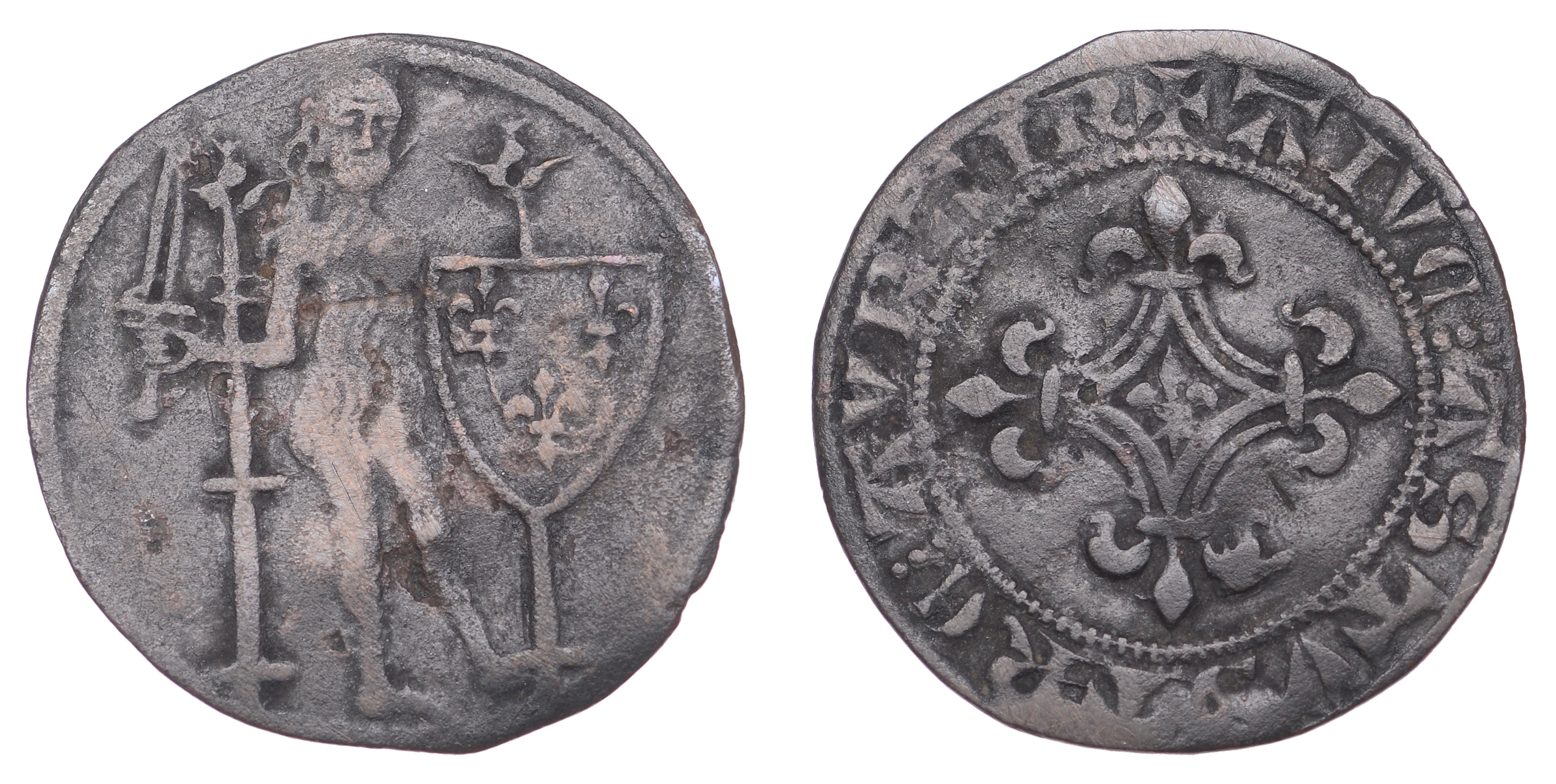 France, Anglo-Gallic Administration, c. 1370, wildman with long beard