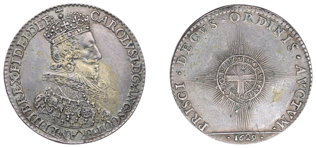 Order of the Garter Augmented by the Star, 1629, a silver medal, unsigned