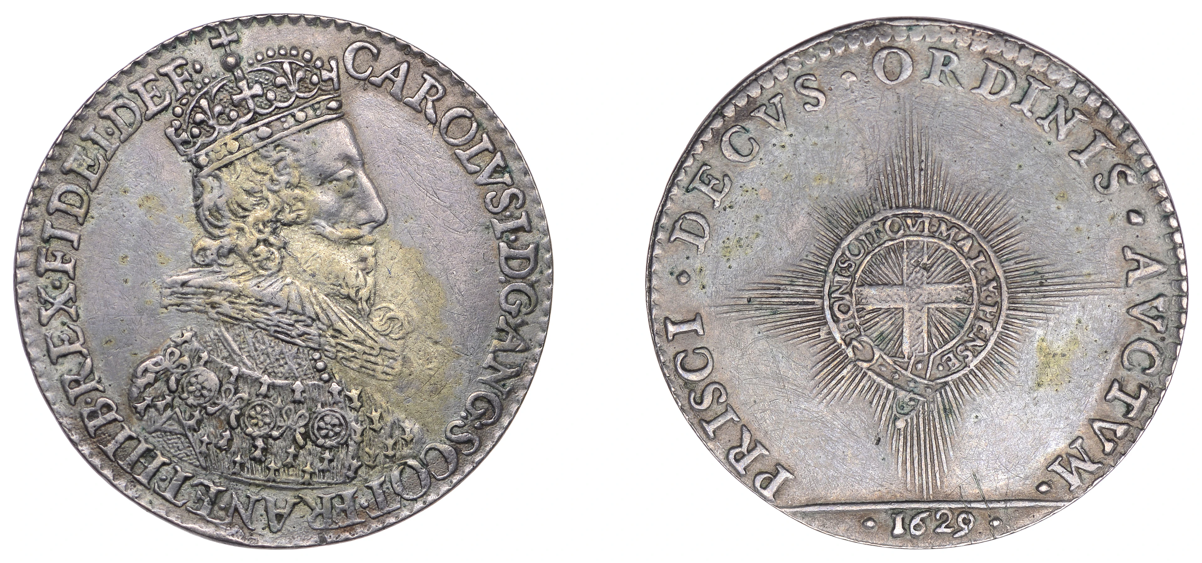 Order of the Garter Augmented by the Star, 1629, a silver medal, unsigned