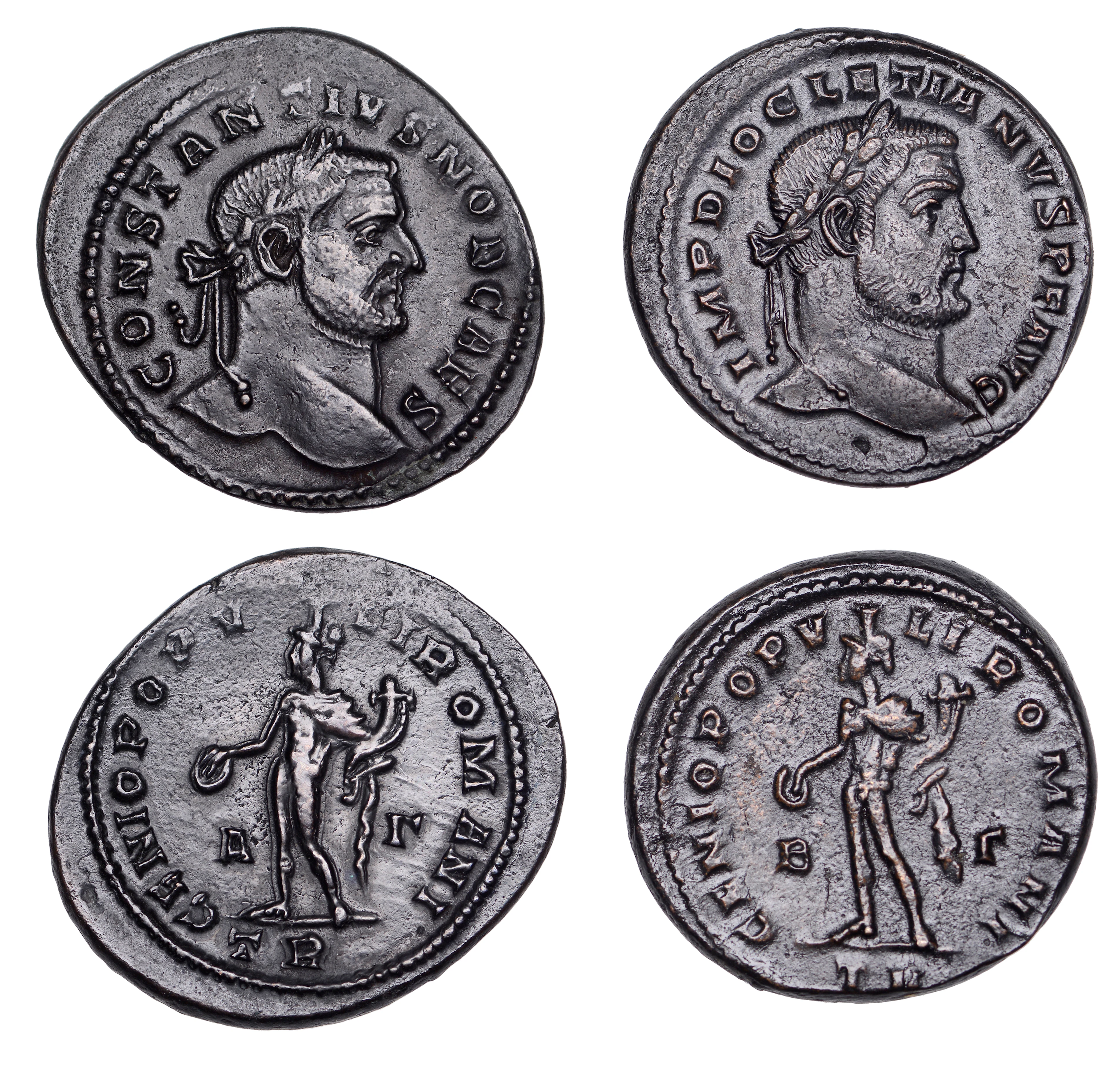 Diocletian (284-305), Follis (AE1), Trier, 296-7, laureate head right