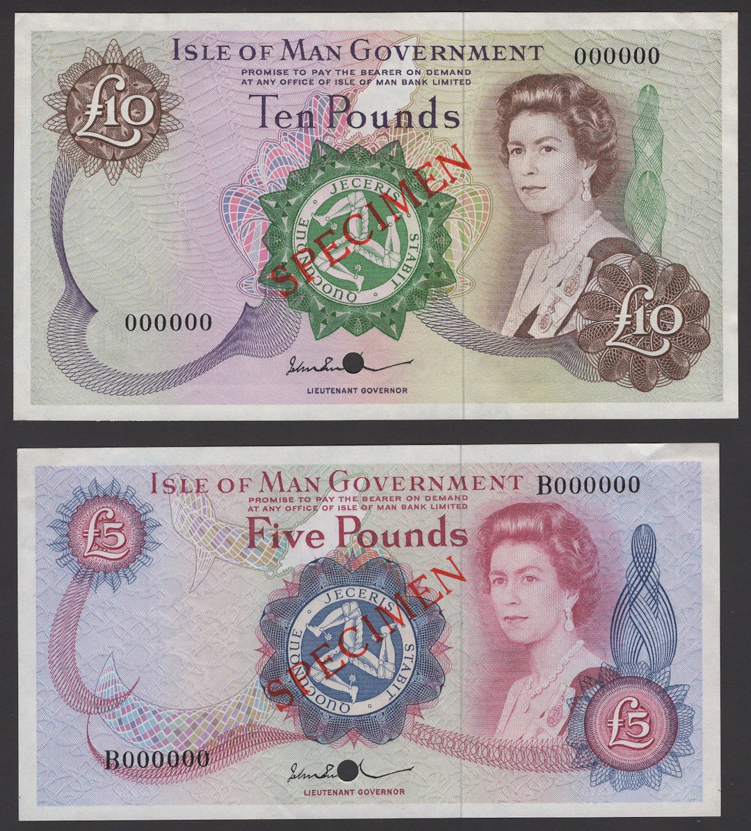 Isle of Man Government, John W. Paul, specimen 50 New Pence, ND (1979)