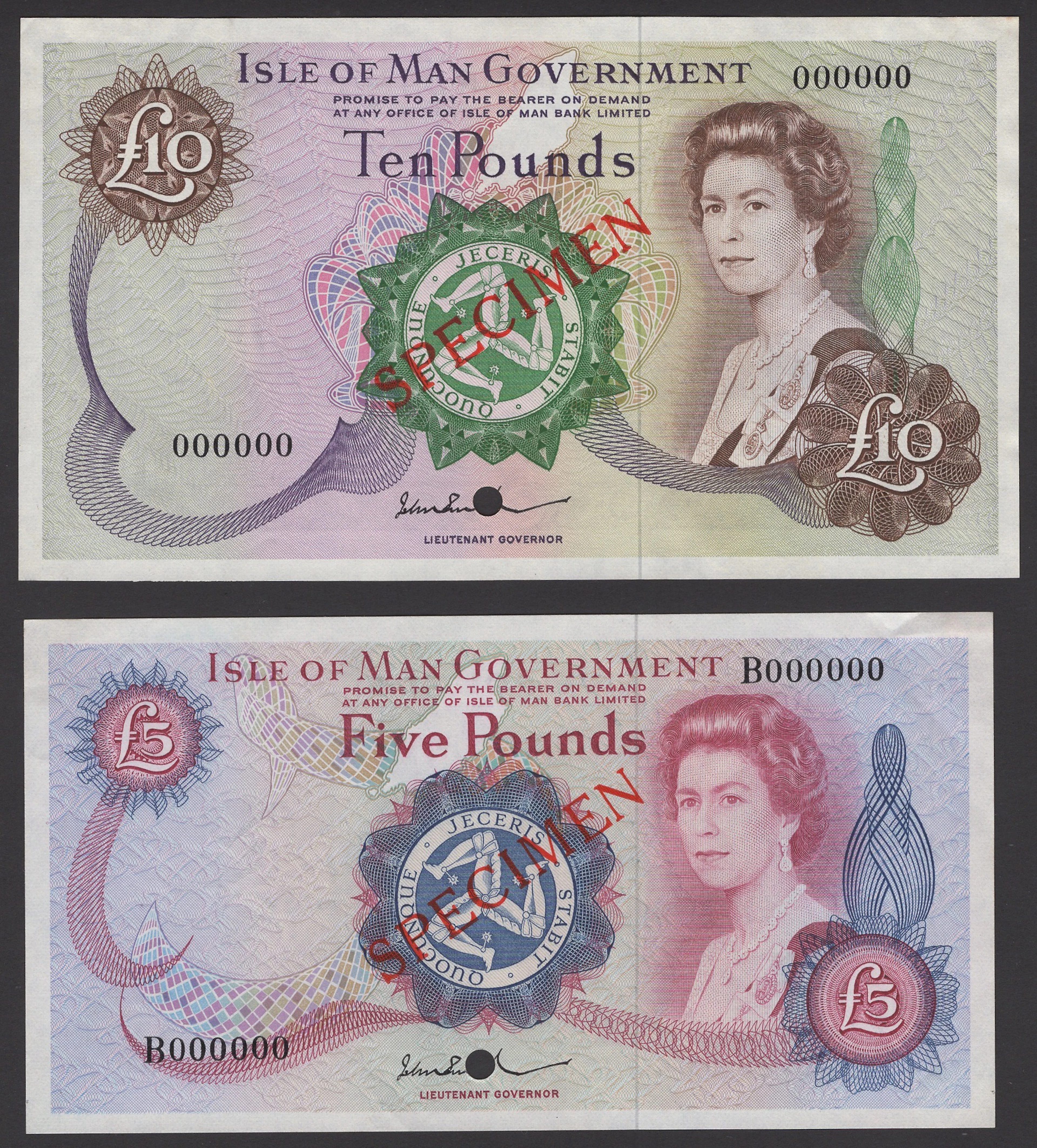 Isle of Man Government, John W. Paul, specimen 50 New Pence, ND (1979)