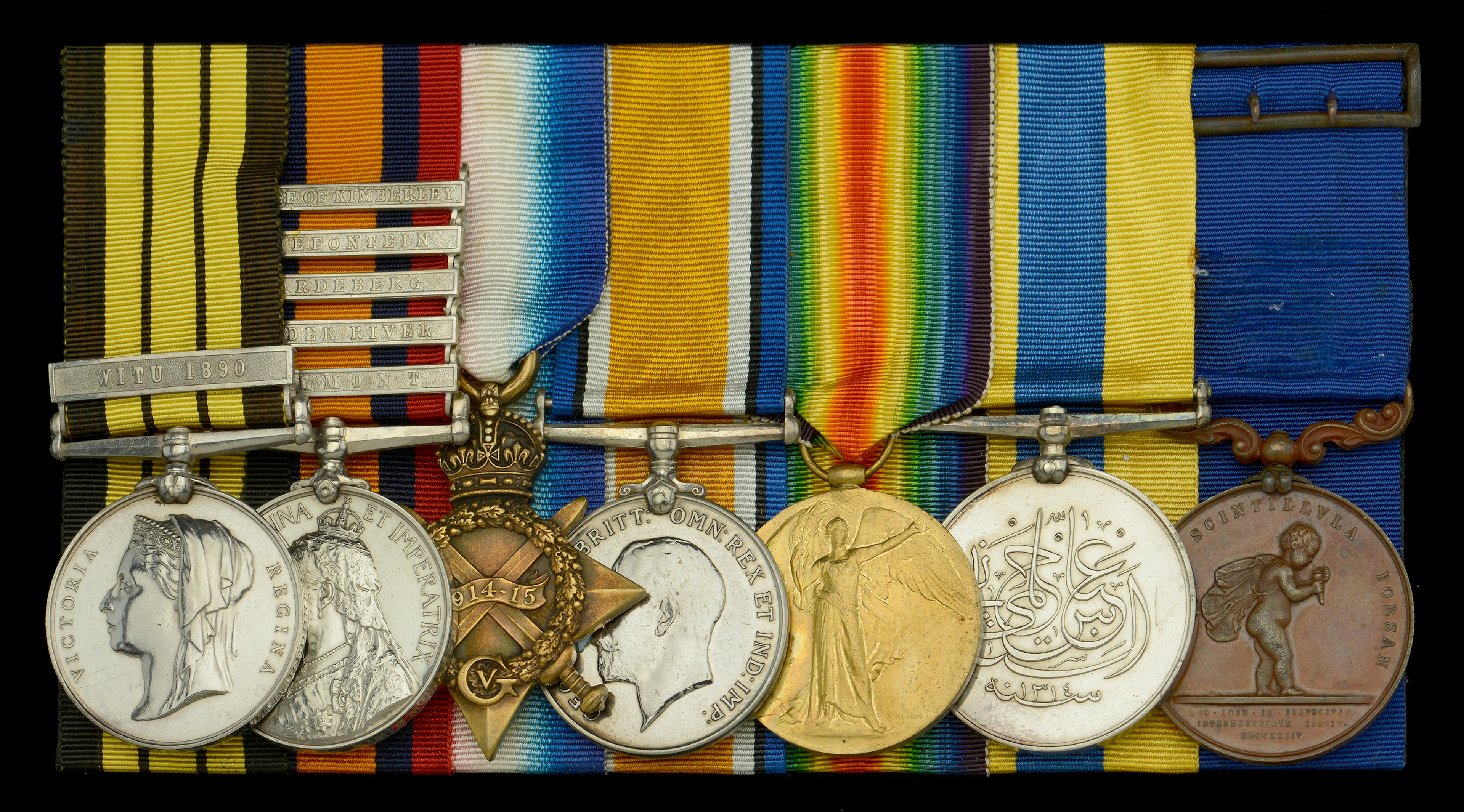 A rare Bluejacket’s campaign group of four awarded to Captain F. W.