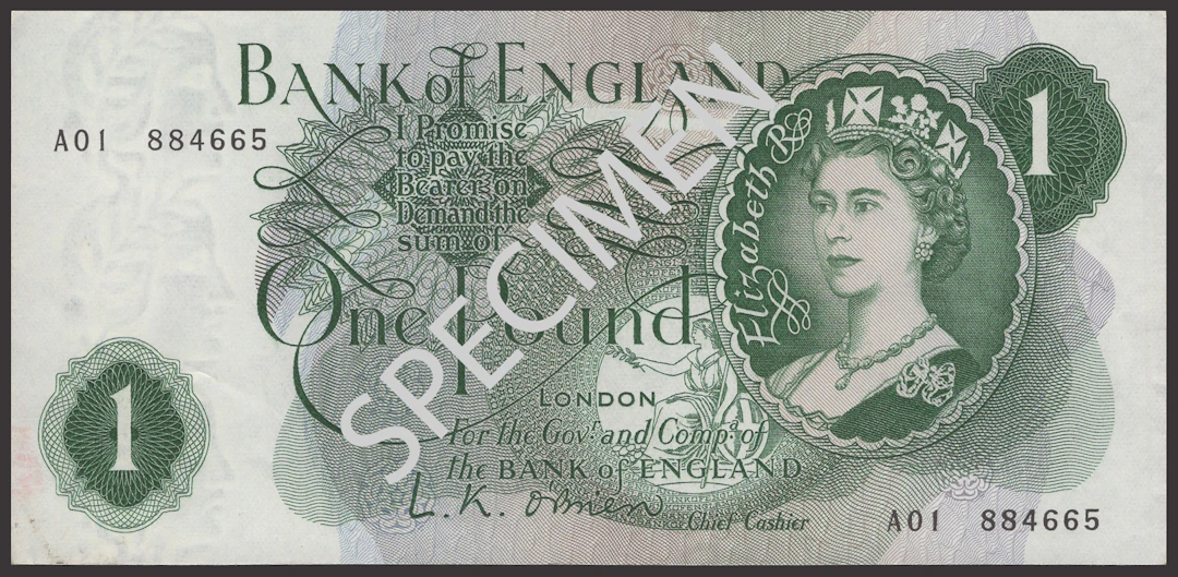 A Mixed Group of Notes, comprising Bank of England cashiers from Peppiatt