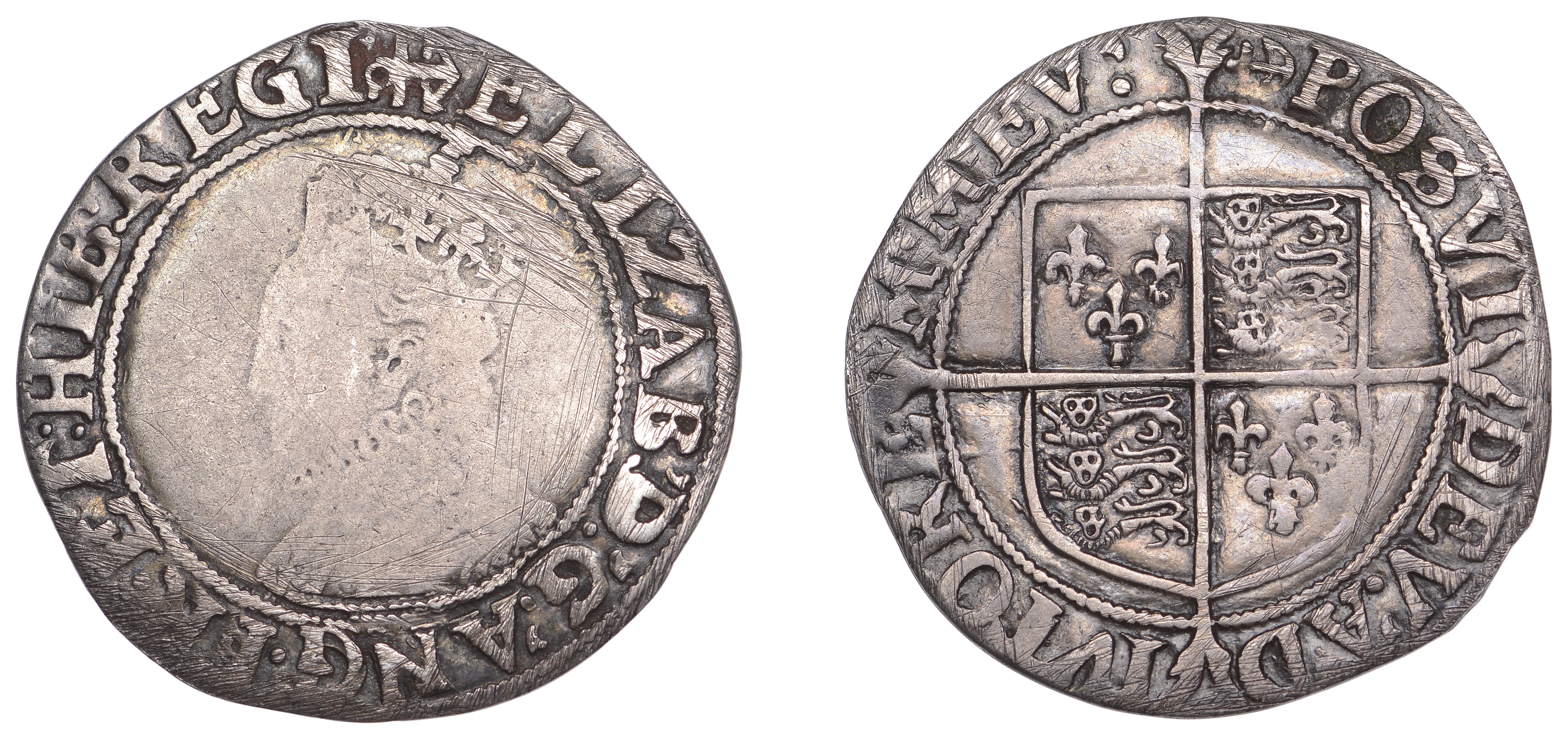 Elizabeth I (1558-1603), Sixth issue, Shilling, mm. anchor (flukes