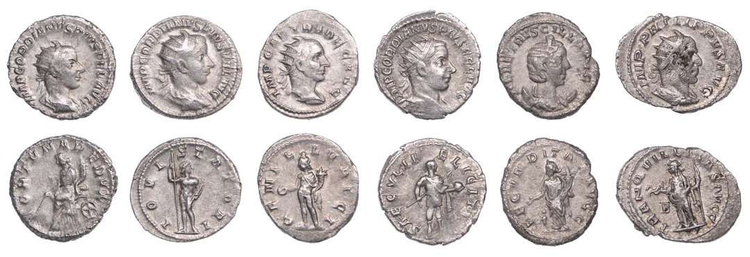 Gordian III (238-244), Antoniniani (2), 241-3, radiate, draped and