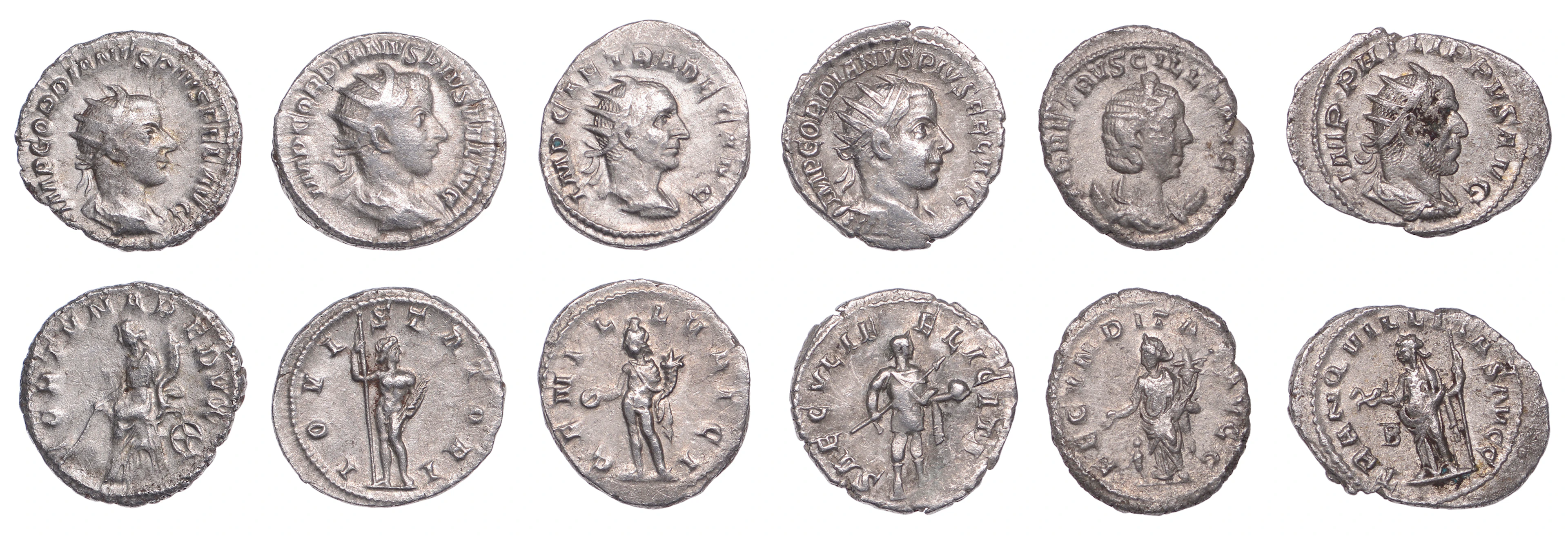 Gordian III (238-244), Antoniniani (2), 241-3, radiate, draped and