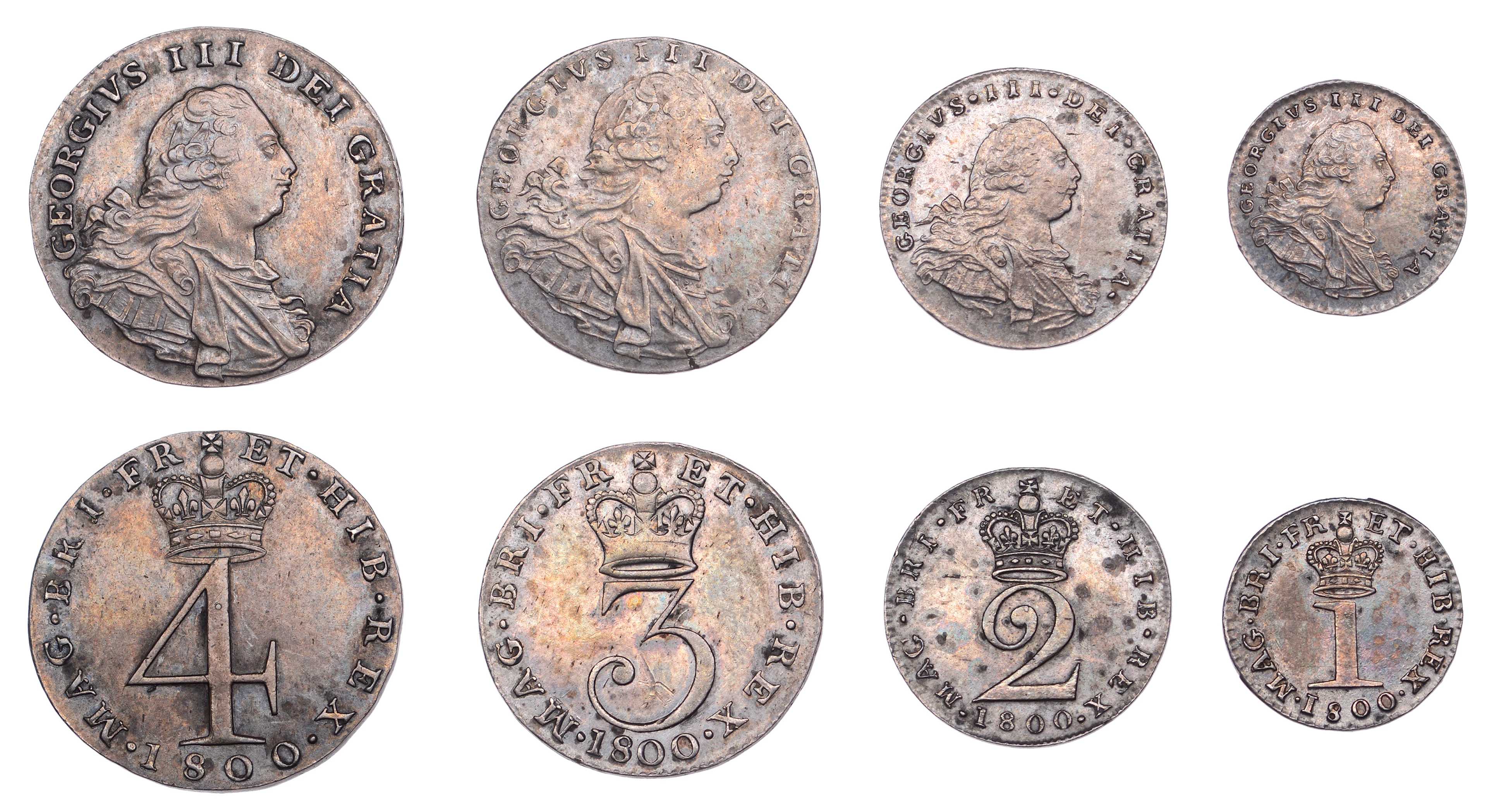 George III (1760-1820), Pre-1816 issues, Maundy Set, 1800 (ESC 2421;