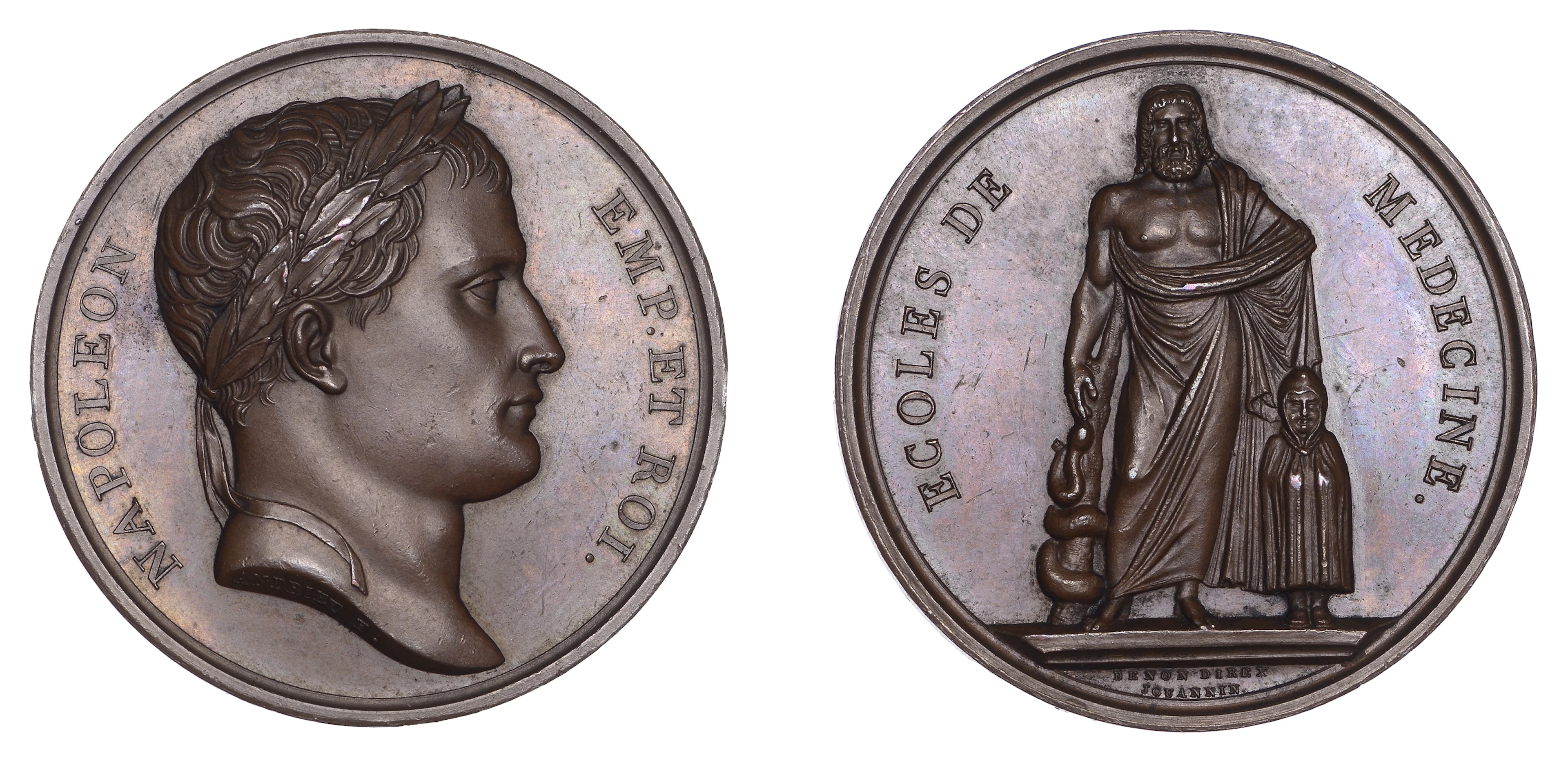 FRANCE, Écoles de médecine [Medical Schools], 1805, a copper medal