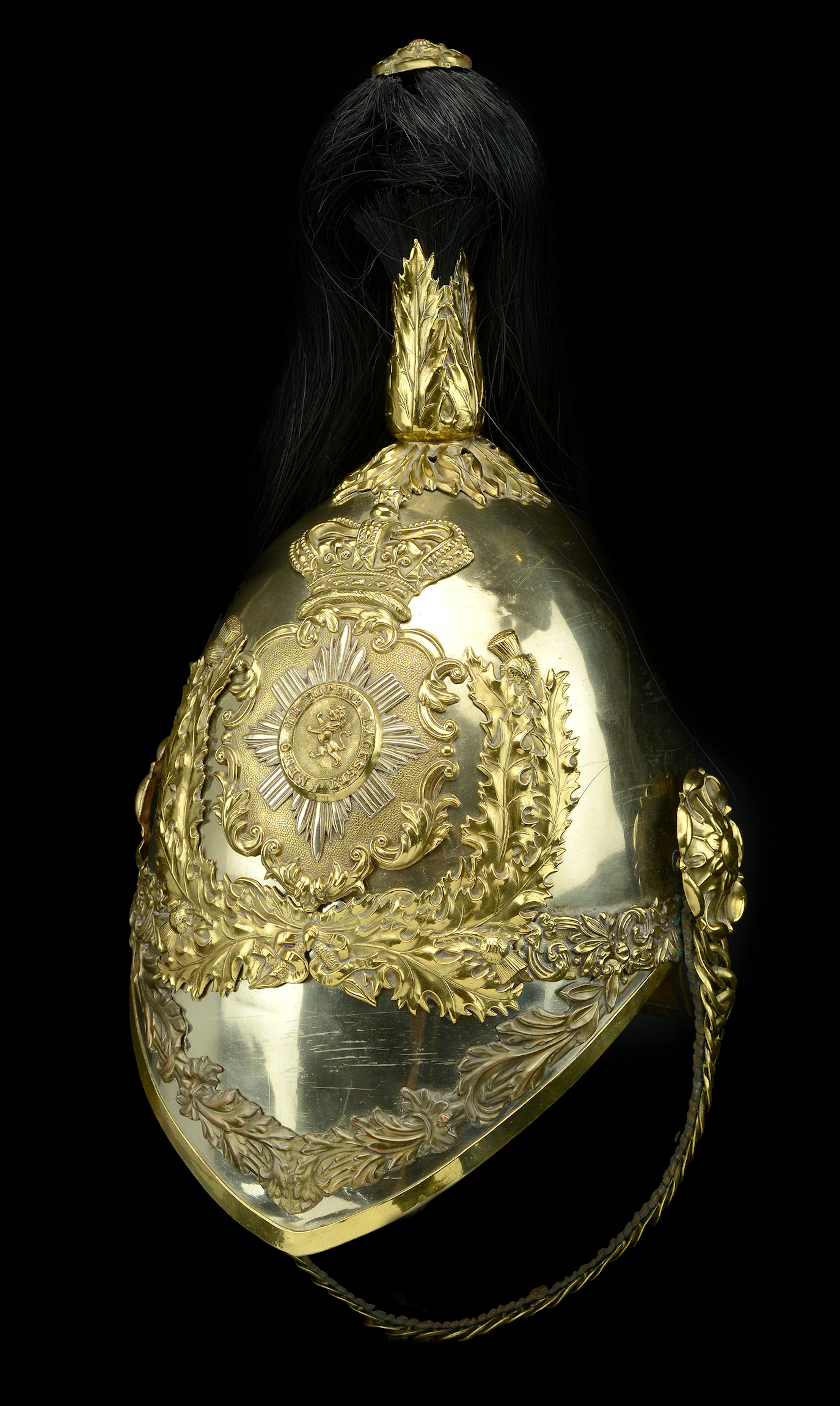 Queen’s Own Glasgow Yeomanry Officer’s Helmet. A good Victorian Albert