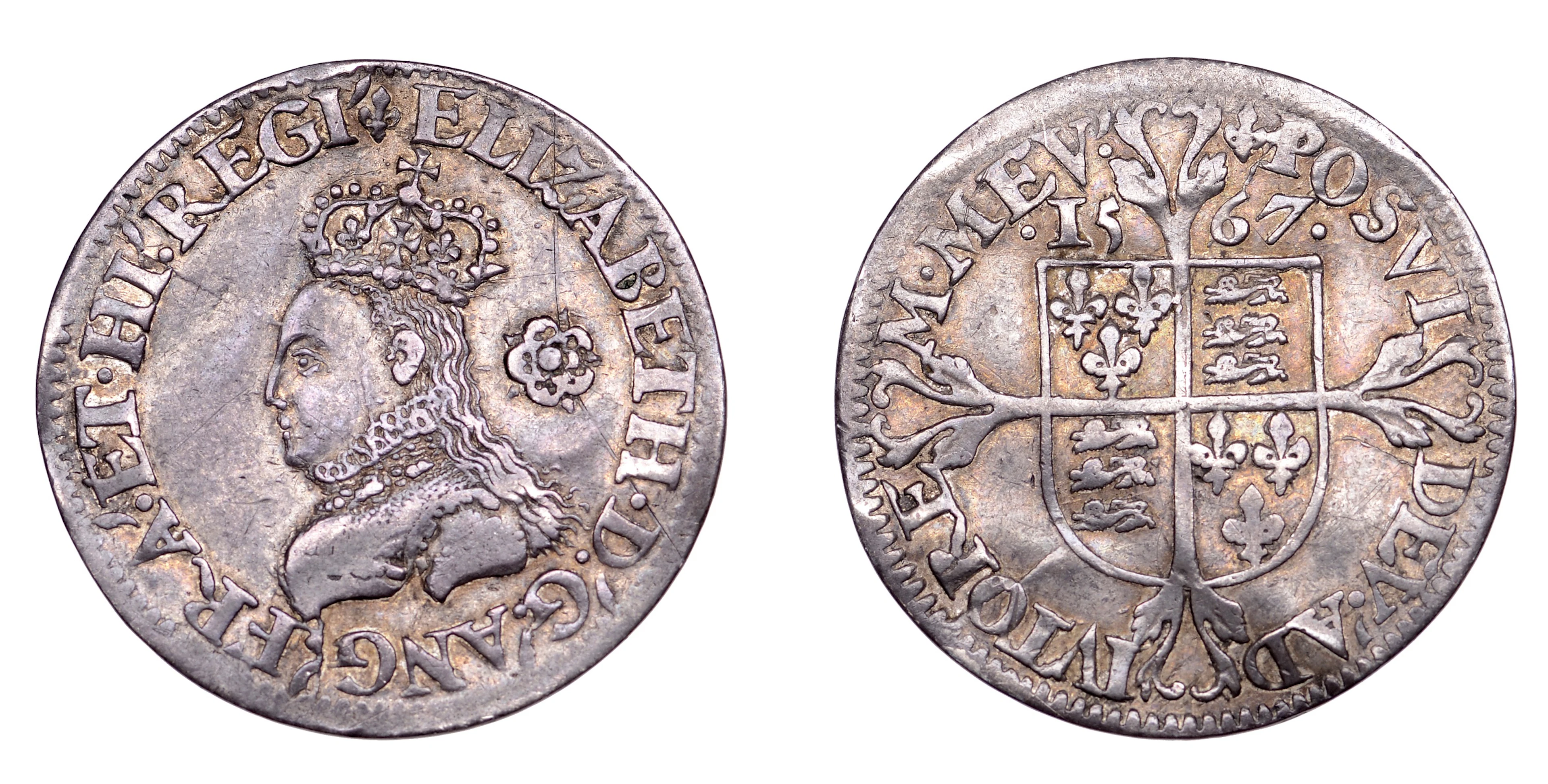 Elizabeth I (1558-1603), Milled coinage, Sixpence, 1567, mm. lis