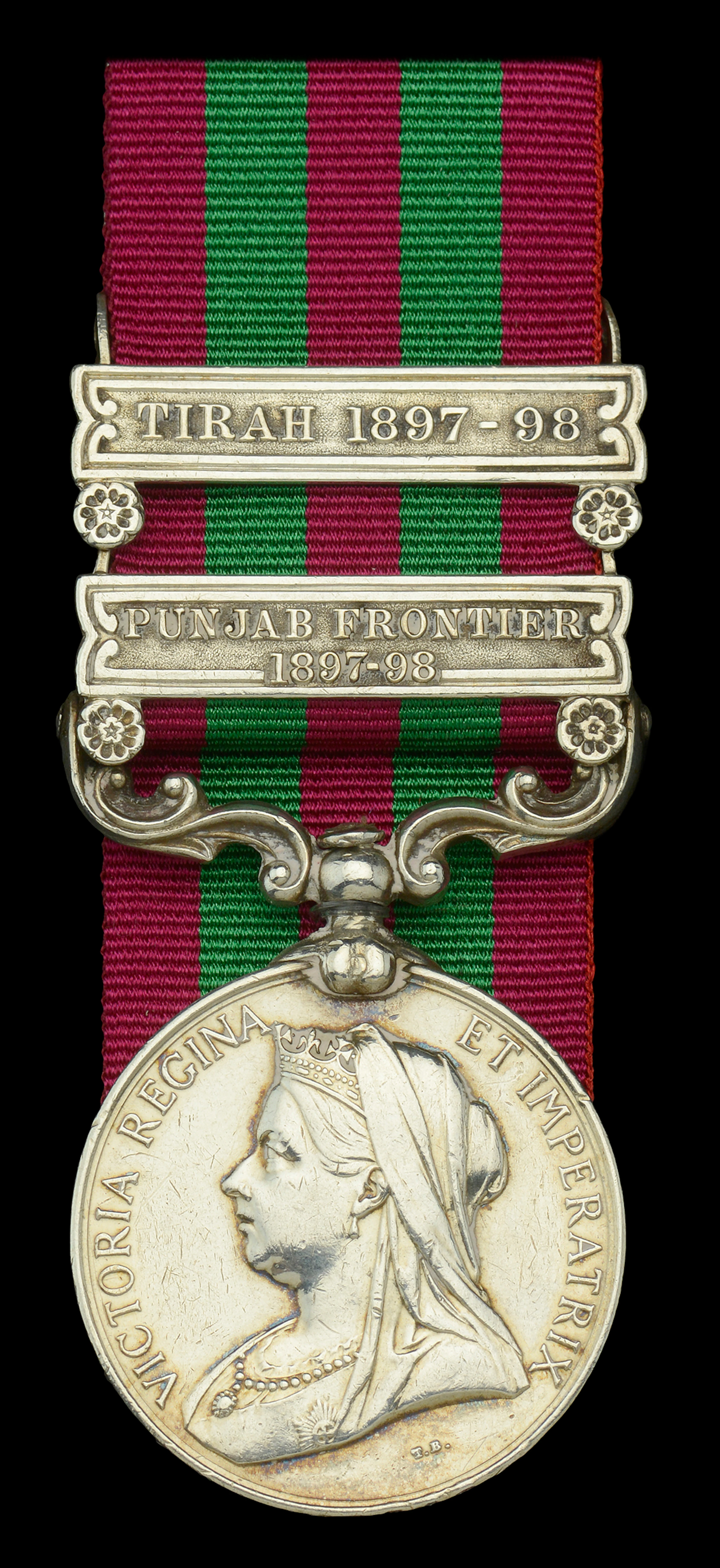 India General Service 1895-1902, 2 clasps, Punjab Frontier 1897-98