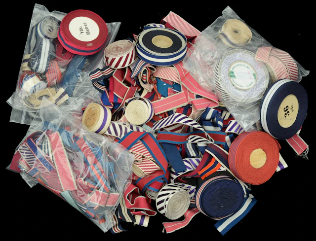 Riband: A selection of partial miniature width rolls and good miniature