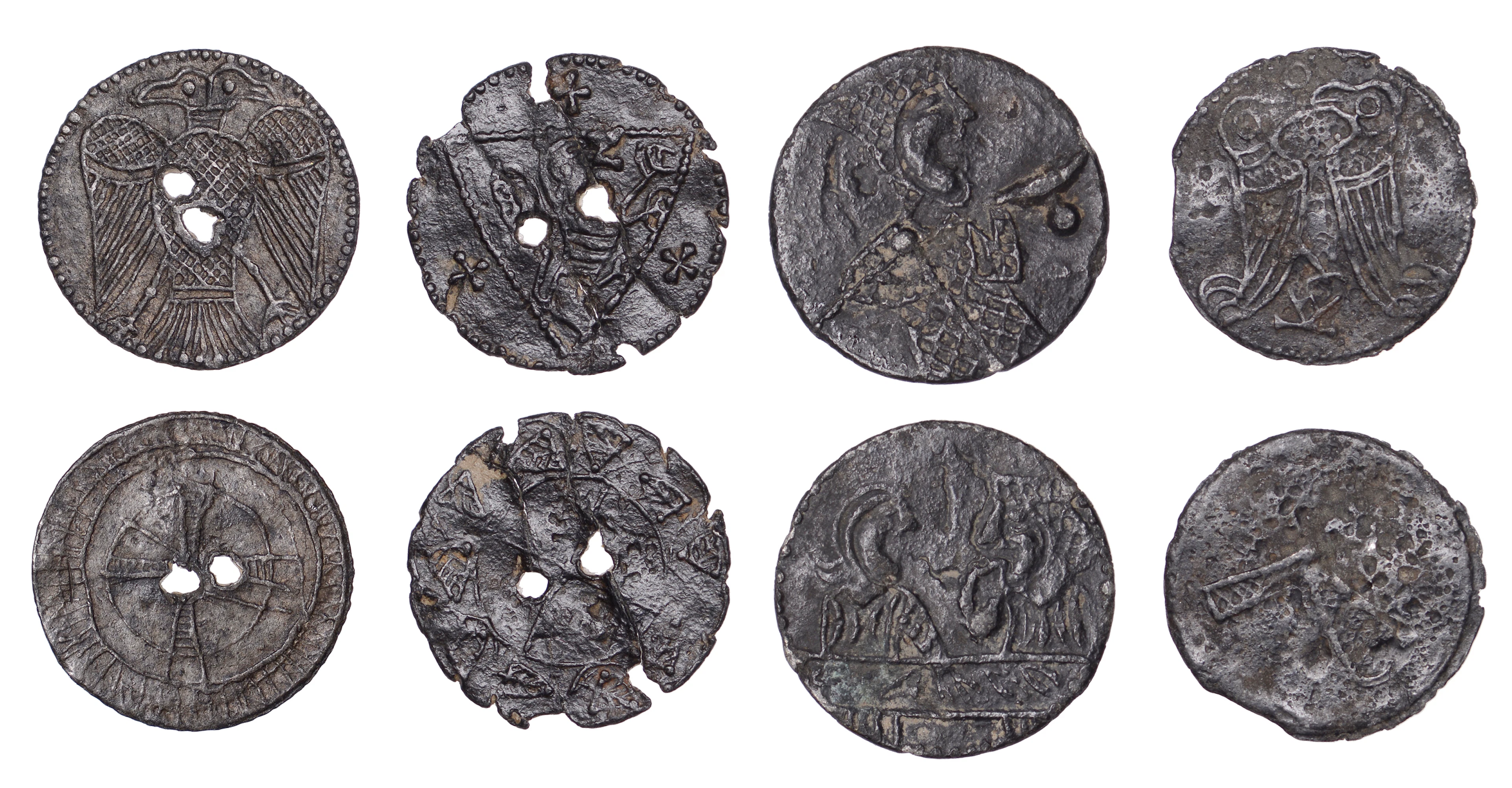 BNJ 53 type C (beaded border pictorials), early-mid 13th century (4)