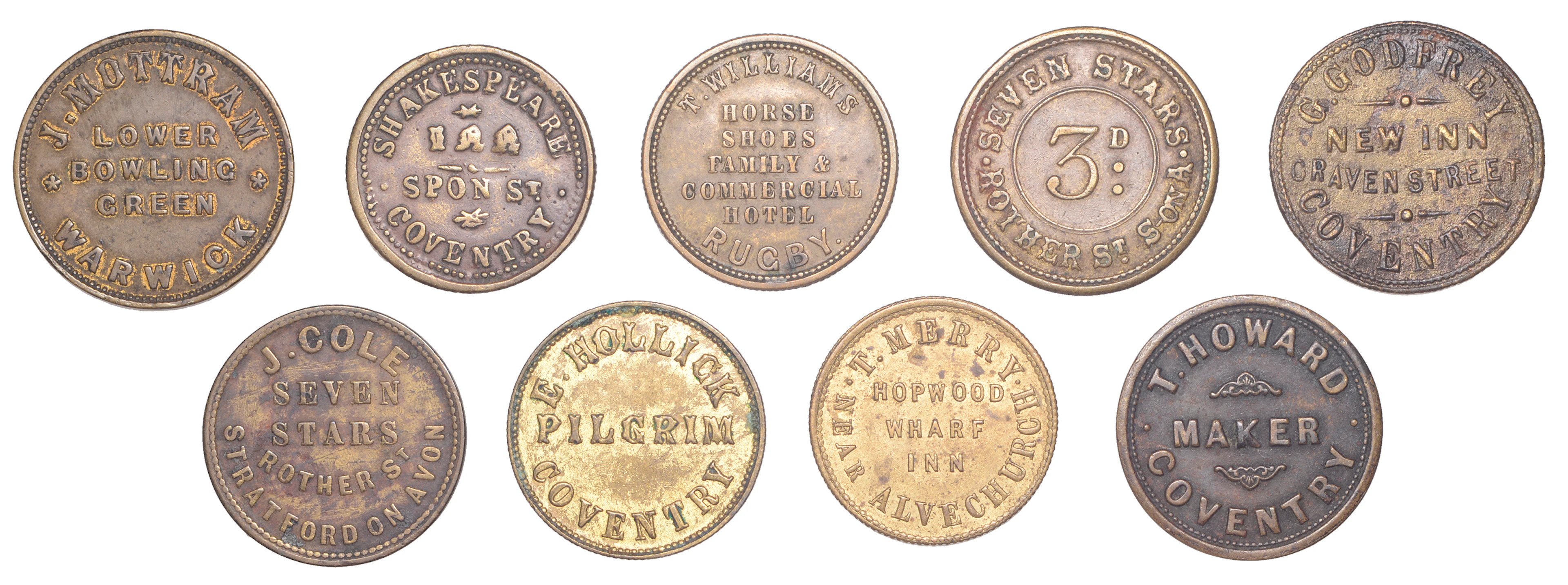 Miscellaneous Tokens and Checks, WARWICKSHIRE, Alvechurch, Hopwood