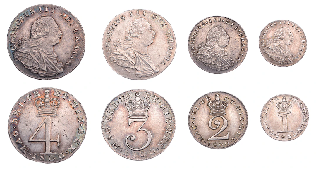 George III (1760-1820), Pre-1816 issues, Maundy Set, 1800 (ESC 2421;