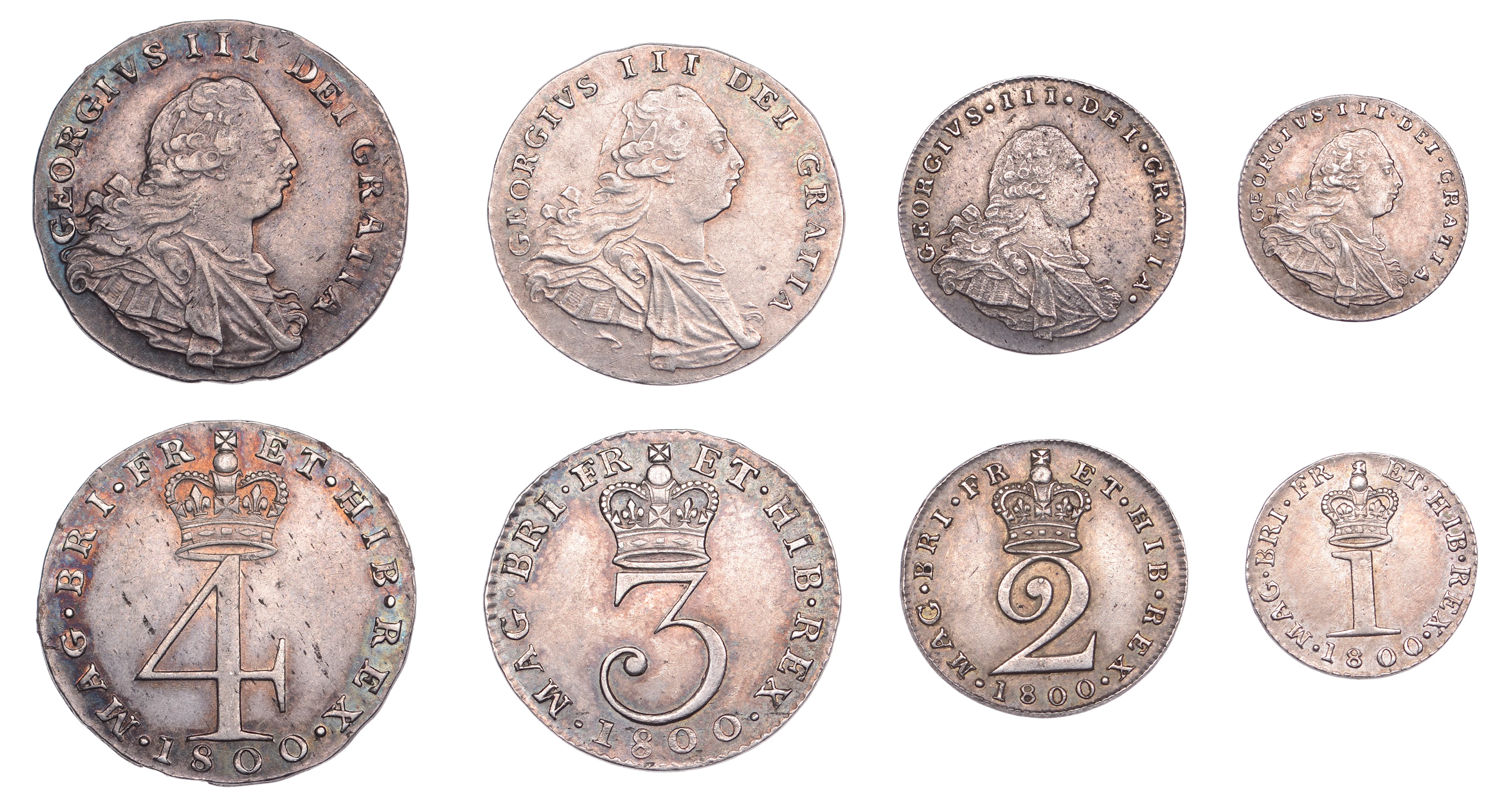 George III (1760-1820), Pre-1816 issues, Maundy Set, 1800 (ESC 2421;