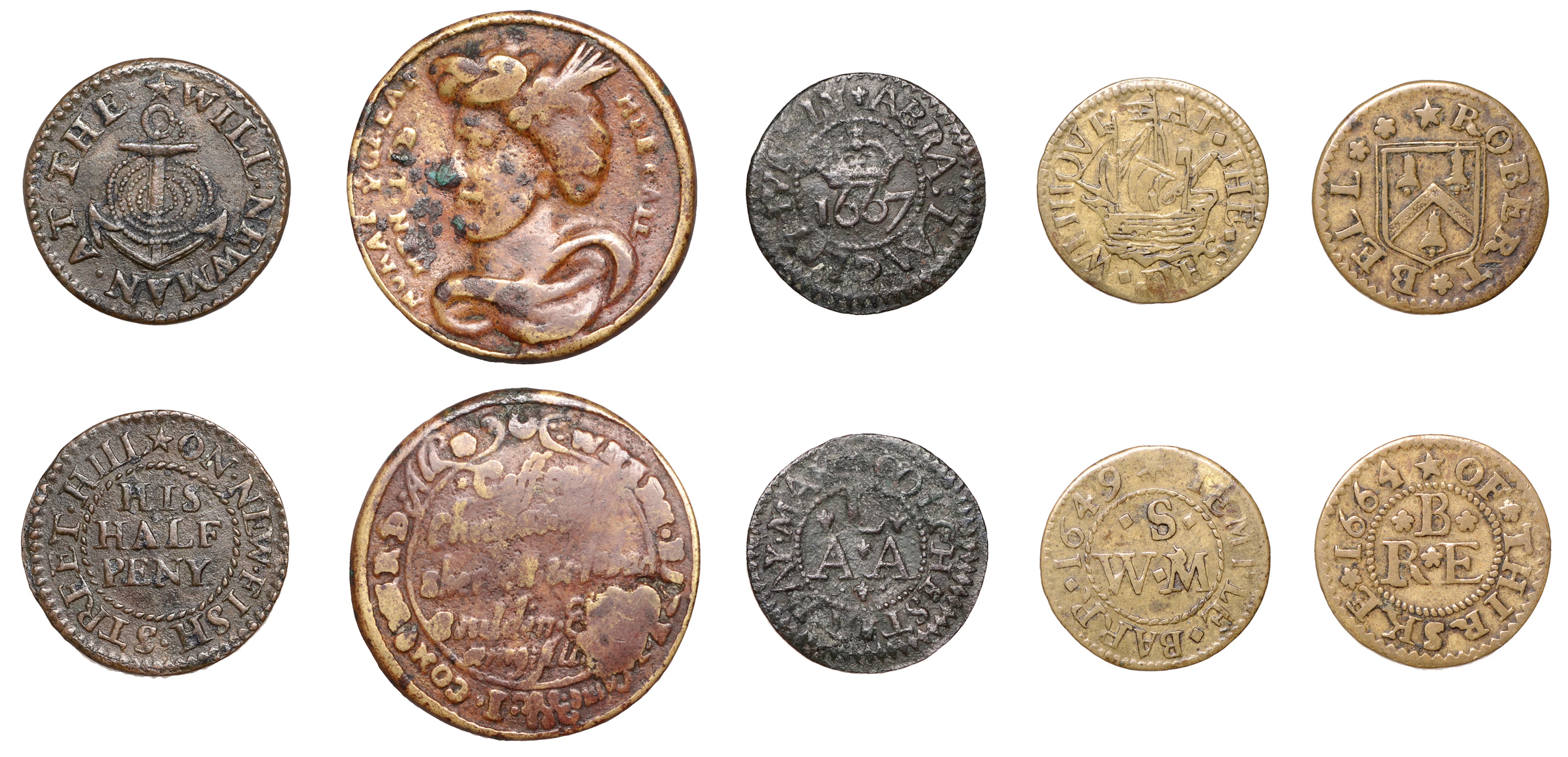 17th Century Tokens, ESSEX, Colchester, Abraham Langley Jr, Farthing
