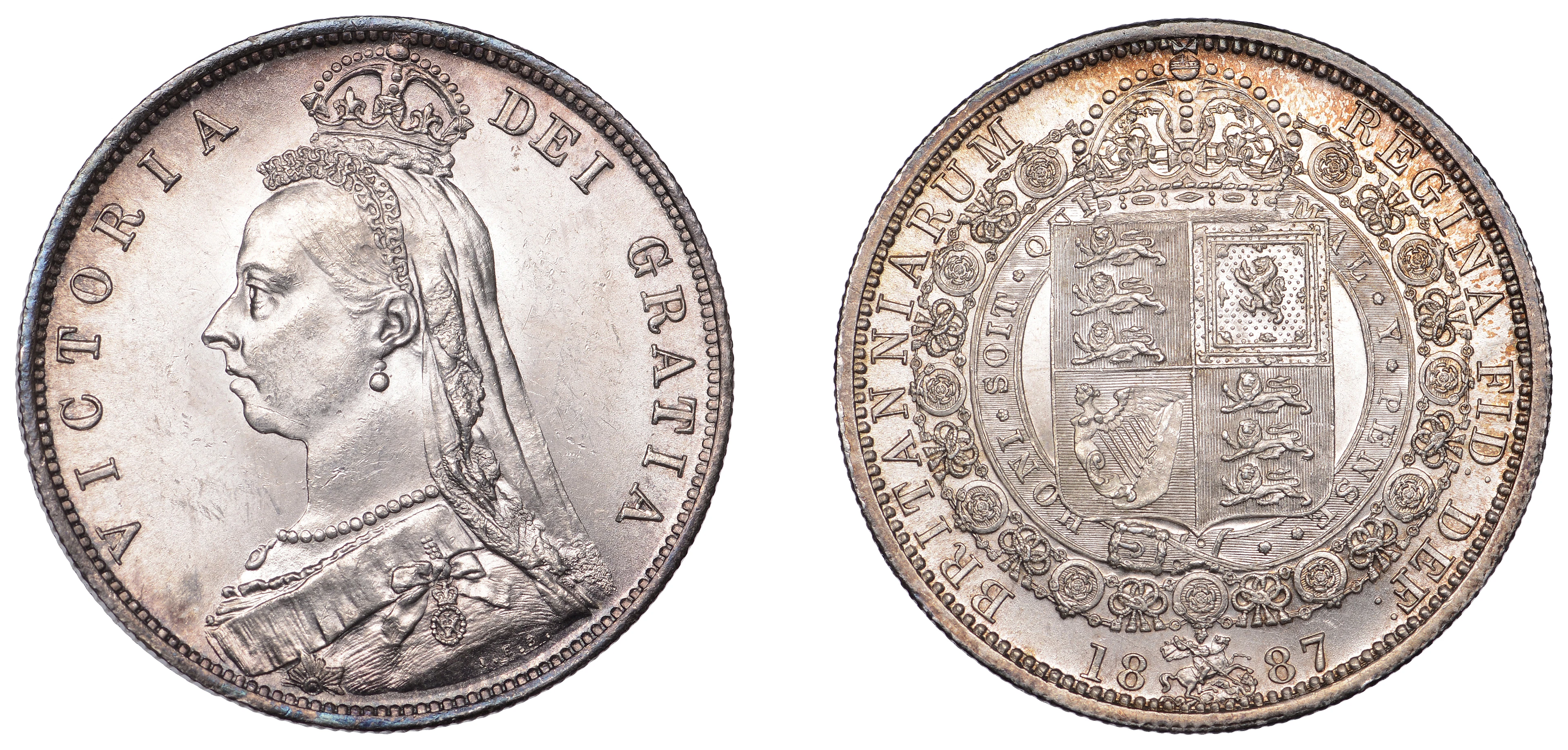 Victoria (1837-1901), Halfcrown, 1887, Jubilee head (ESC 2771; S 3924).