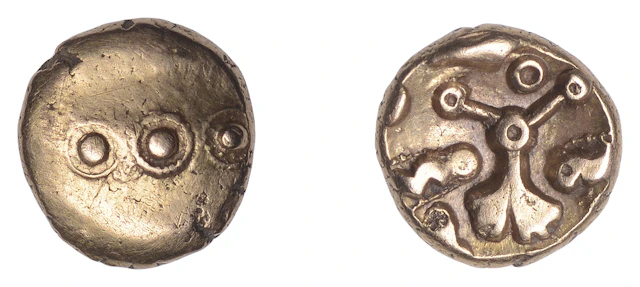 British Iron Age, REGNI, Uninscribed issues, gold Quarter-Stater