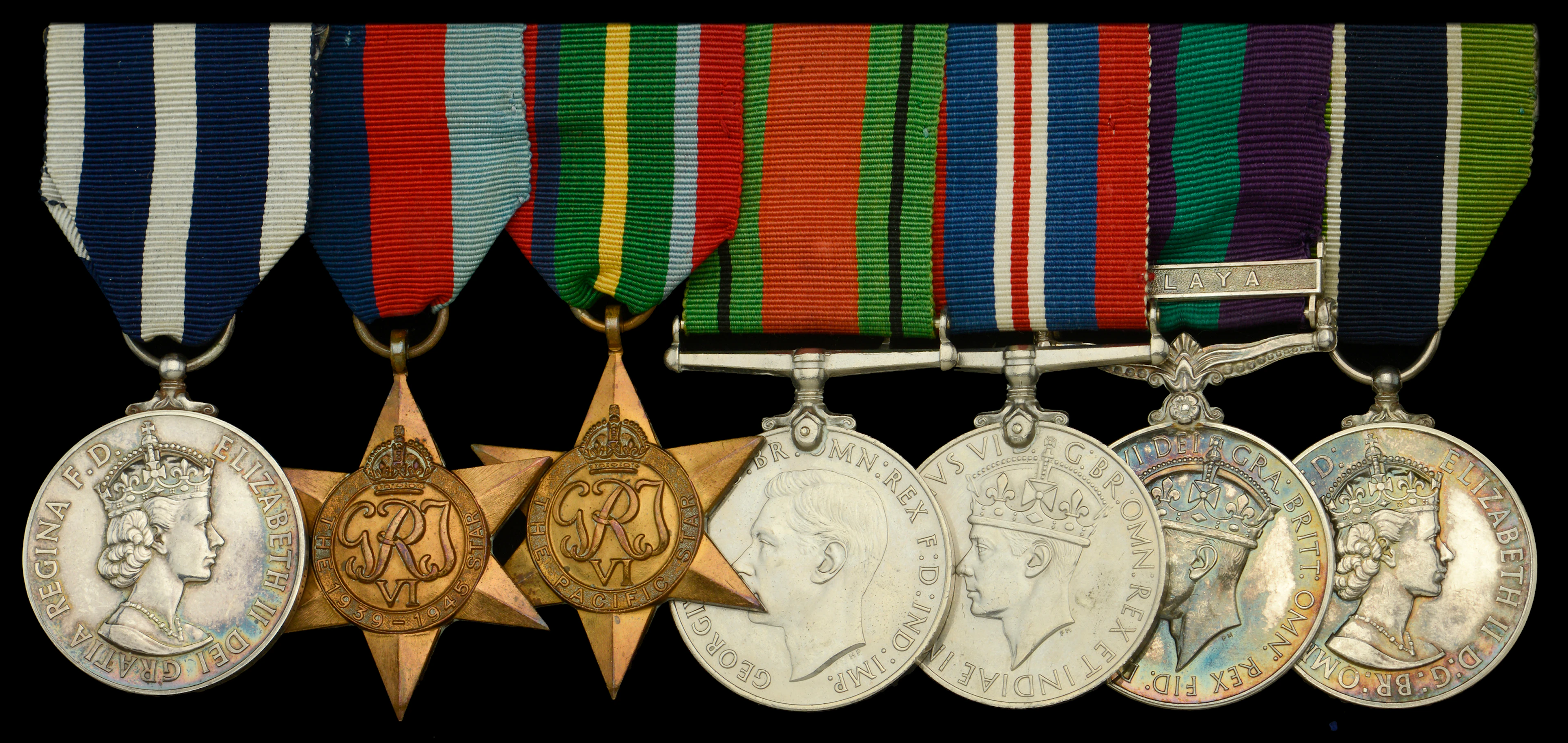 A scarce post-War Q.P.M. and Colonial Police M.S.M. group of seven