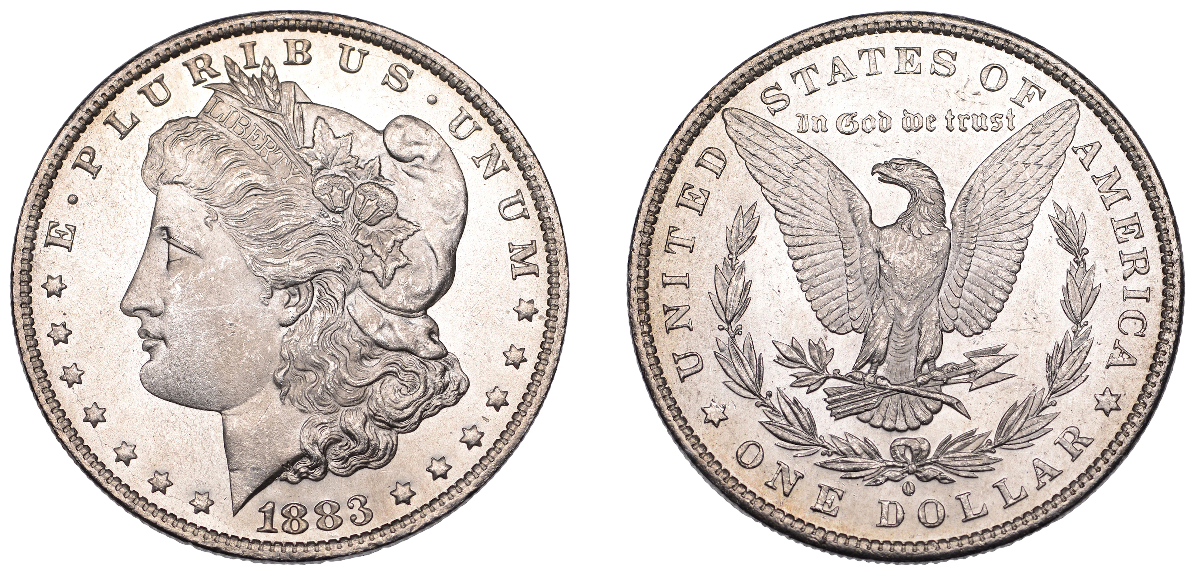 United States of America, Dollar, 1883o, New Orleans (KM 110). Lustrous