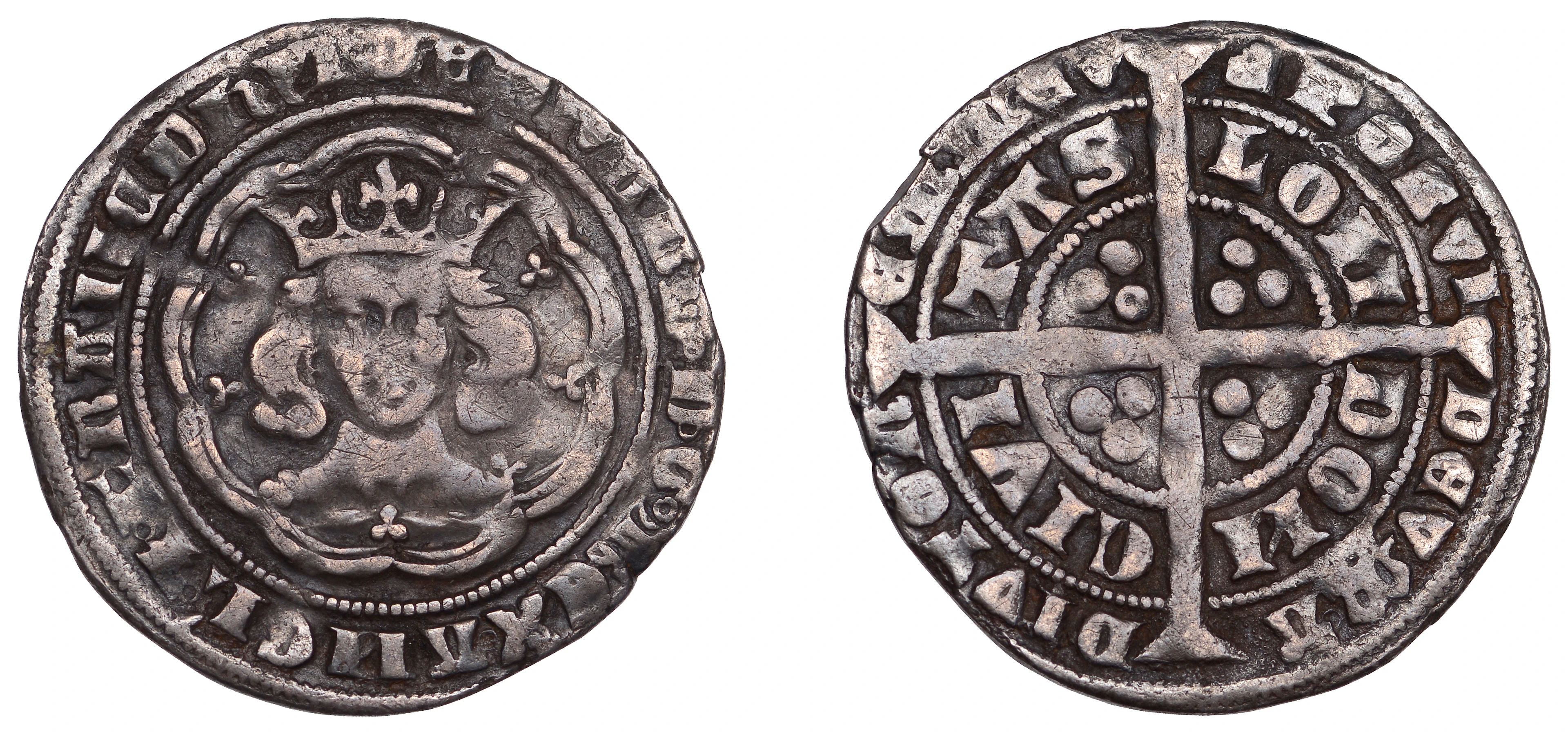 Edward III (1327-1377), Pre-Treaty period, Groat, series D, London