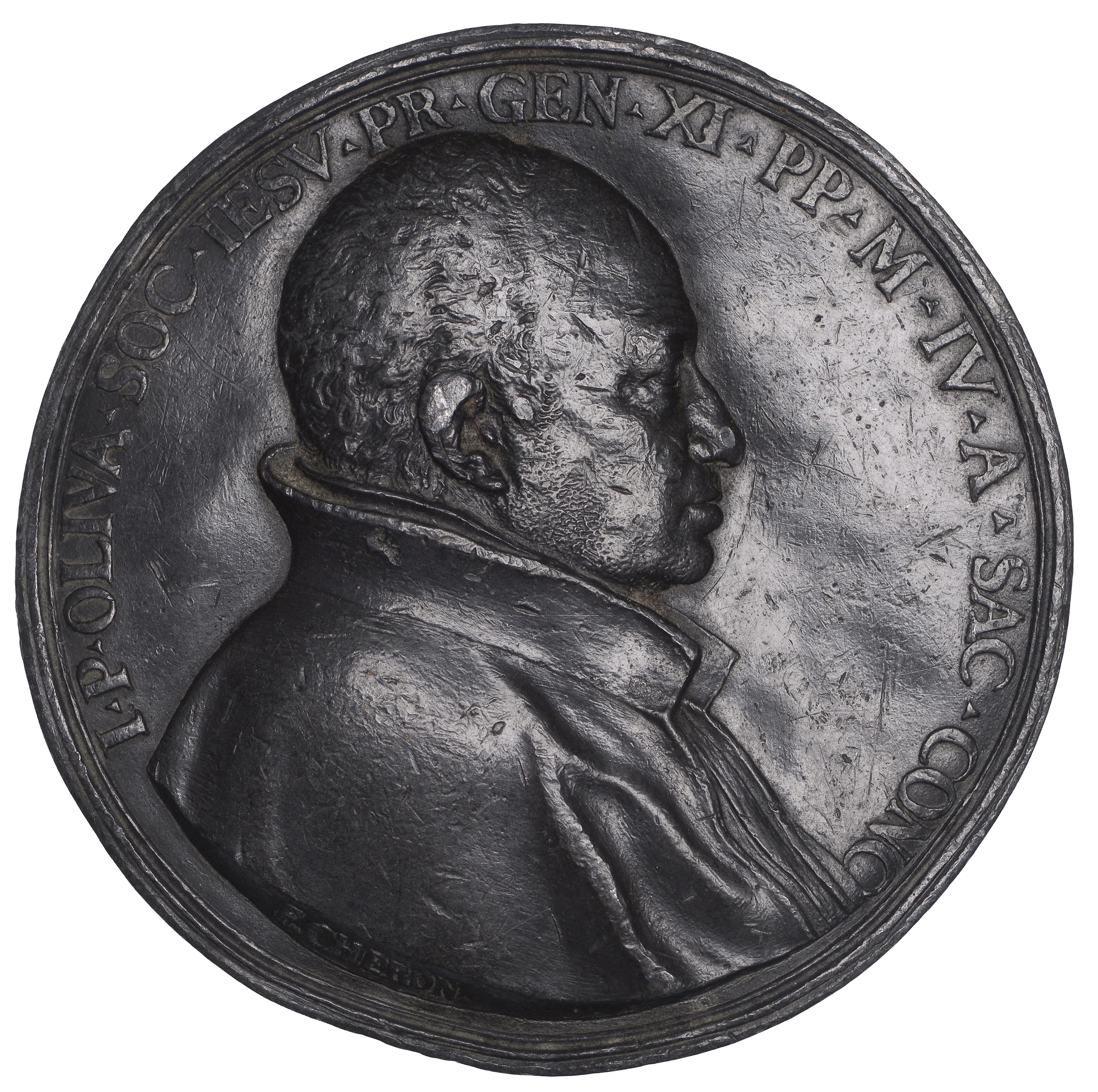 ITALY, Giovanni Paolo Oliva, 1671, a uniface cast lead medal by C.-J.-F.