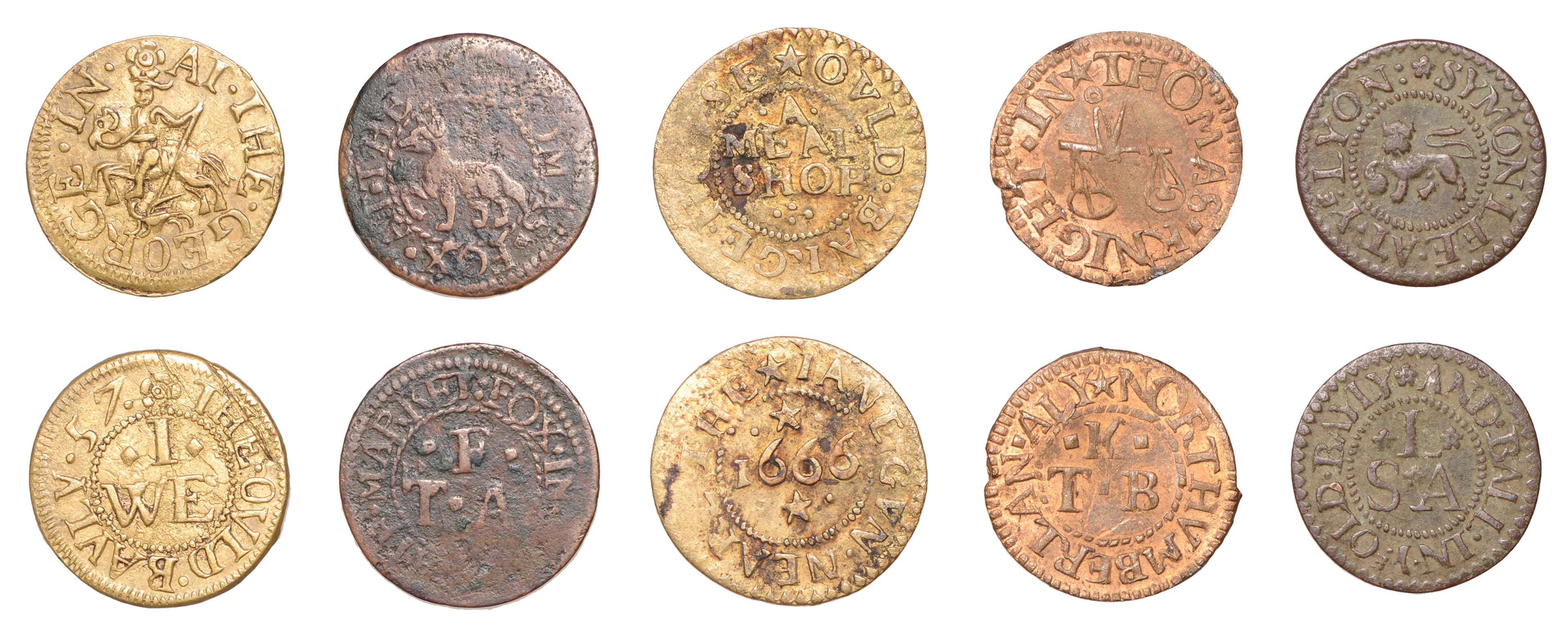 17th Century Tokens, LONDON (City), Newgate Market, Thomas Fox, Farthing