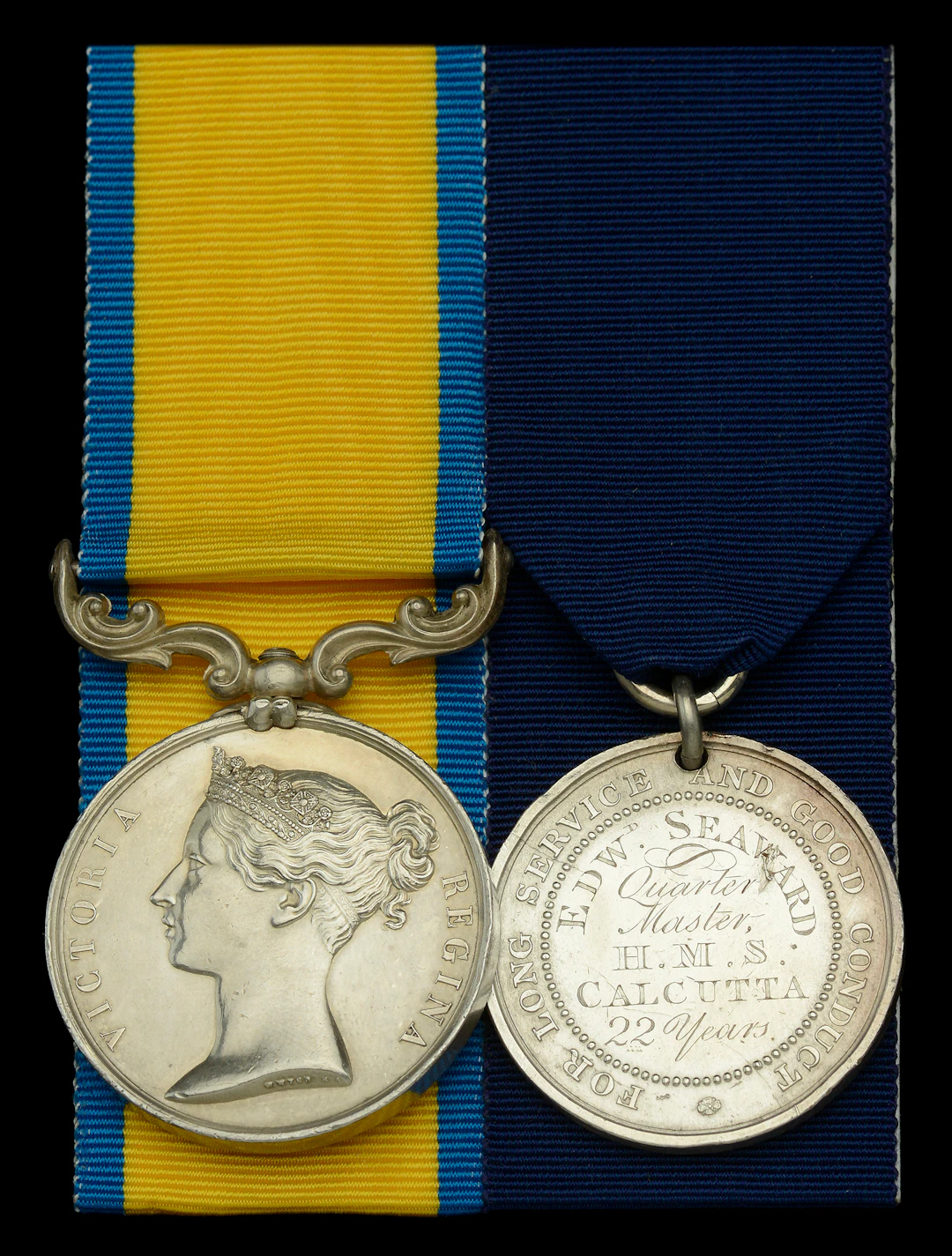 Pair: Quarter Master E. Seaward, Royal Navy, who went ashore in 1856