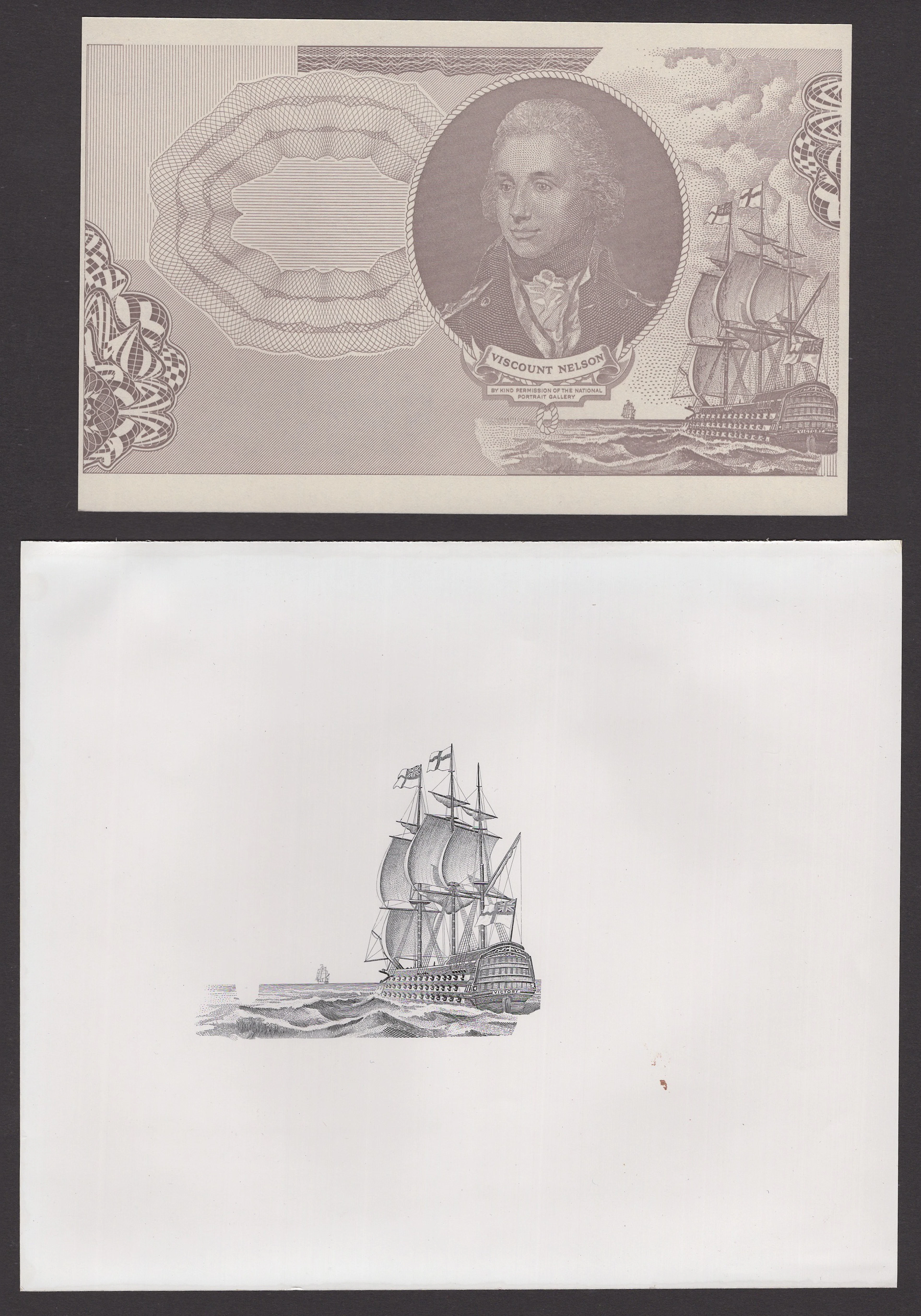 Bradbury Wilkinson, Viscount Nelson test notes (6), one in purple