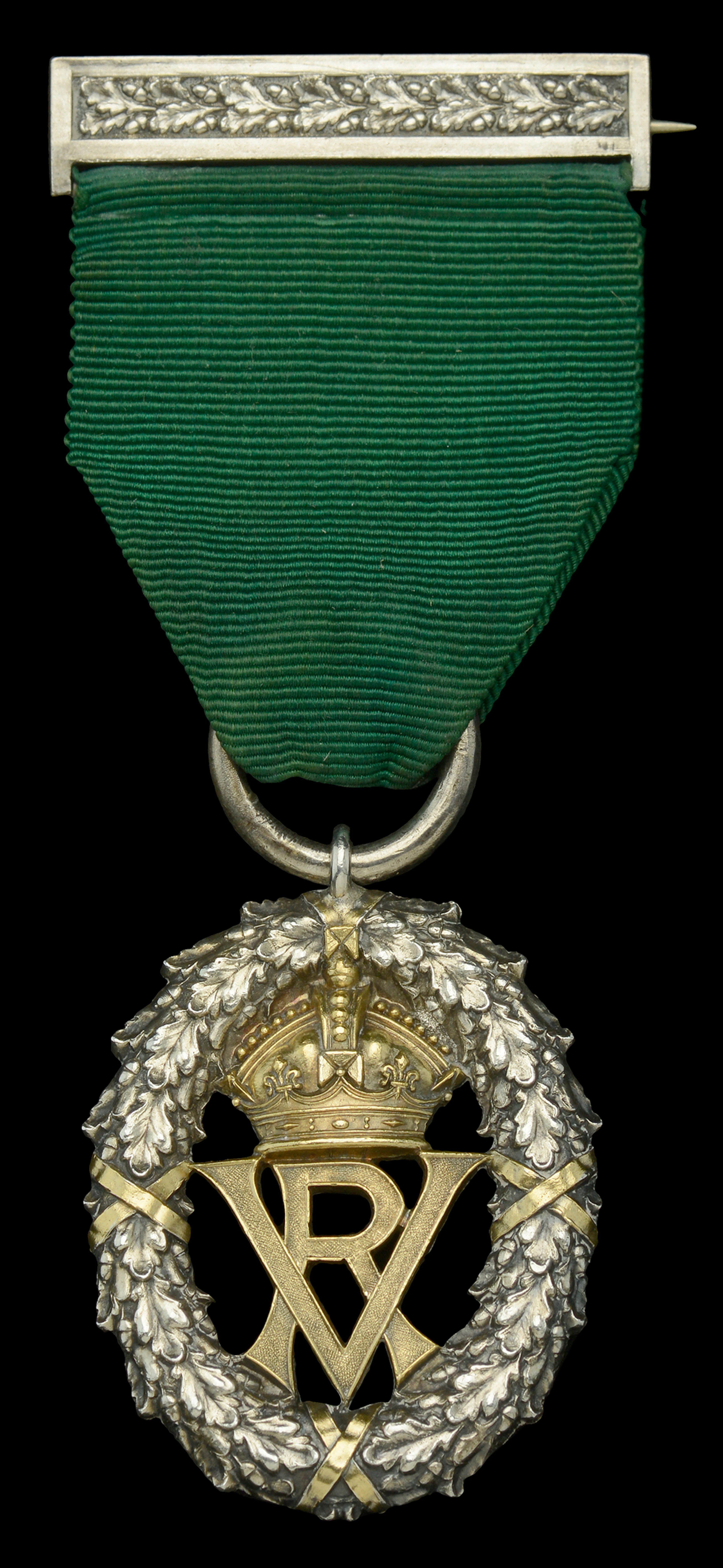 Volunteer Officers’ Decoration, V.R. cypher, hallmarks for London