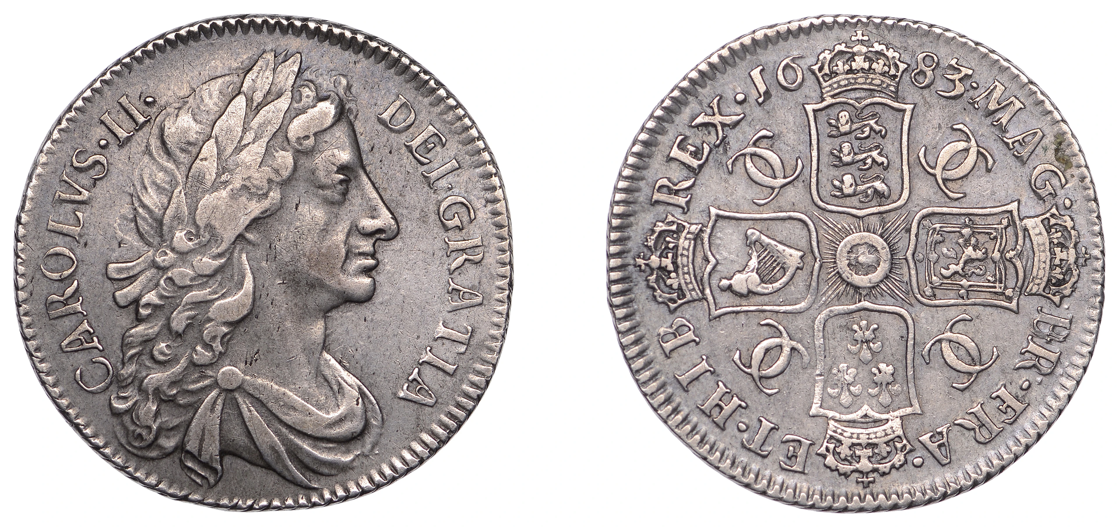 Charles II (1660-1685), Milled coinage, Shilling, 1683, fourth bust