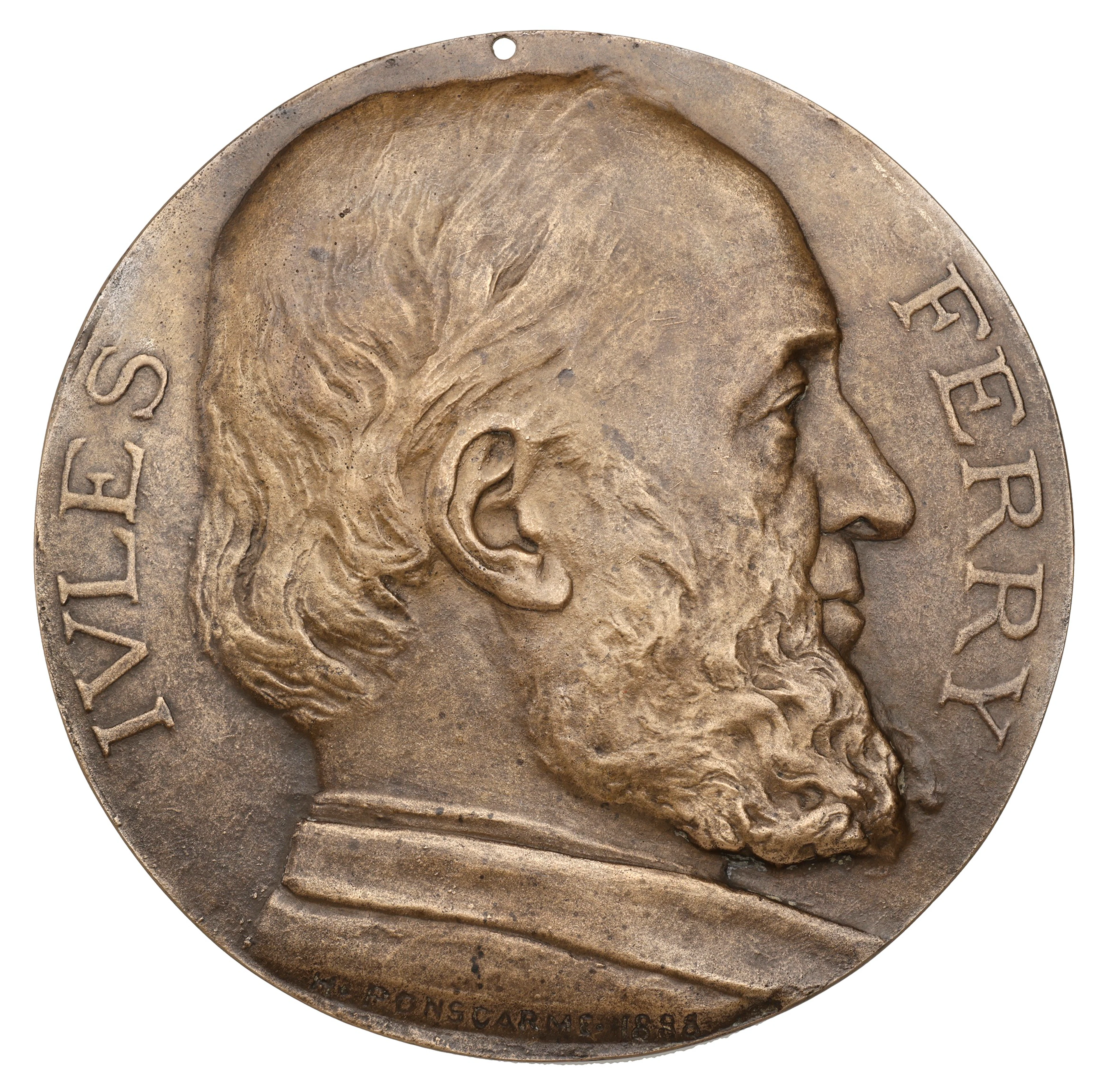 FRANCE, Jules Ferry, 1888, a large uniface bronze maquette by F.-J.-H.