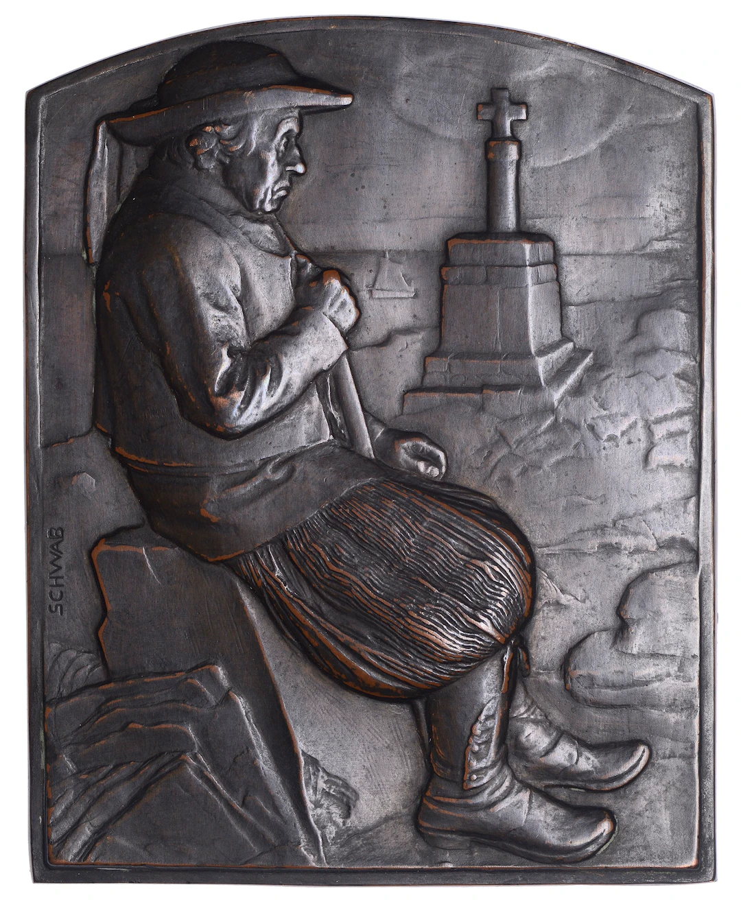 FRANCE, Au bord de la mer [At the Seaside], 1911, a uniface cast bronze
